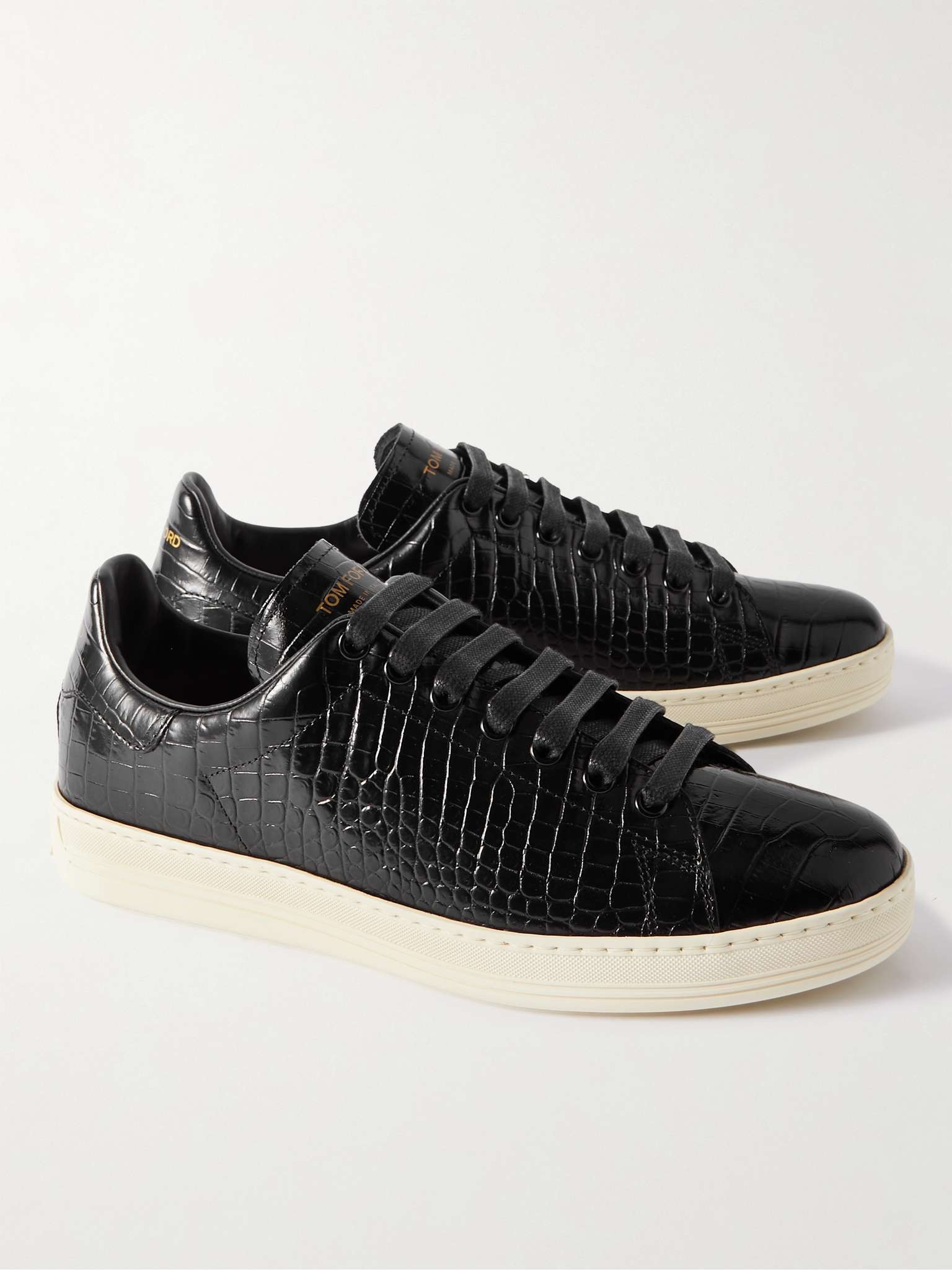 Warwick Croc-Effect Patent-Leather Sneakers - 4