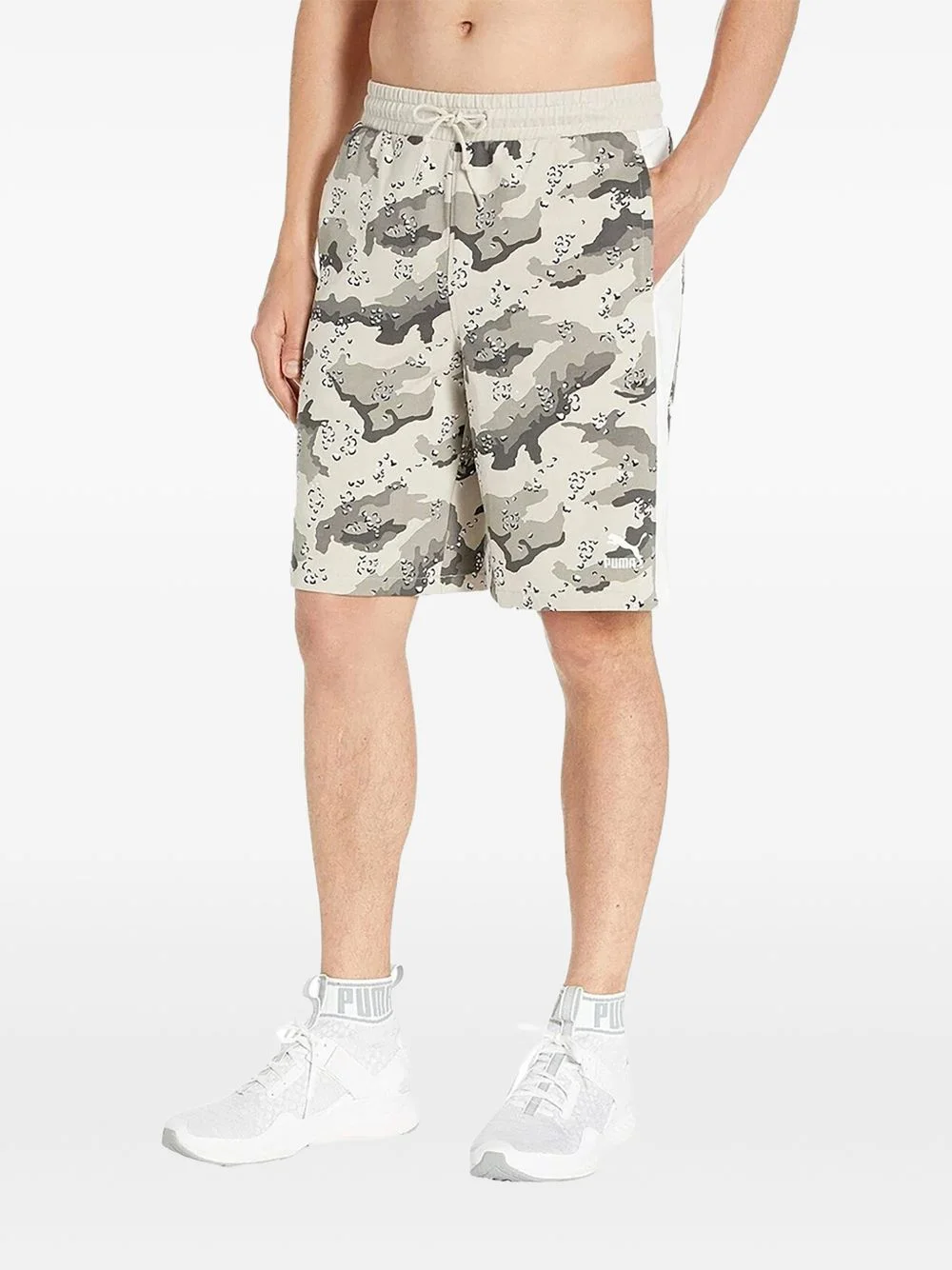 camouflage print shorts - 1