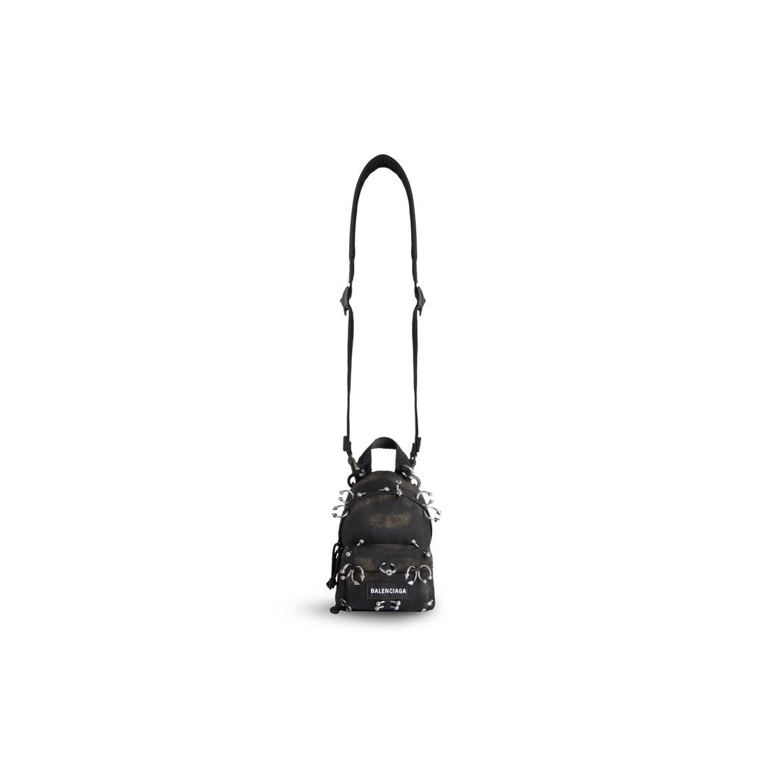 Men's Explorer Mini Backpack With Piercings in Black - 5