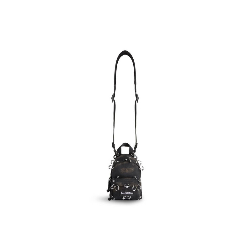 Men's Explorer Mini Backpack With Piercings in Black 5