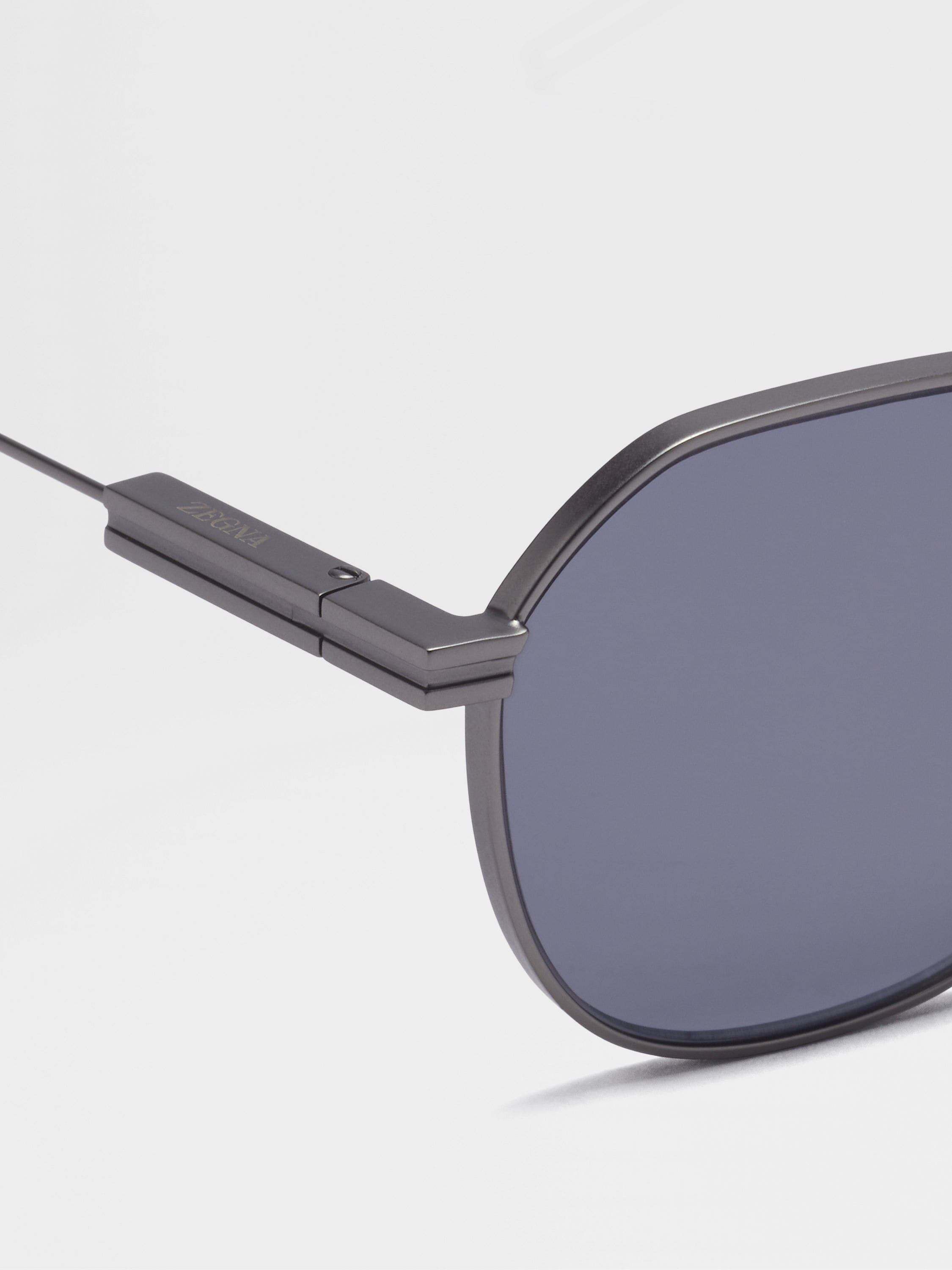 GUNMETAL METAL SUNGLASSES - 2