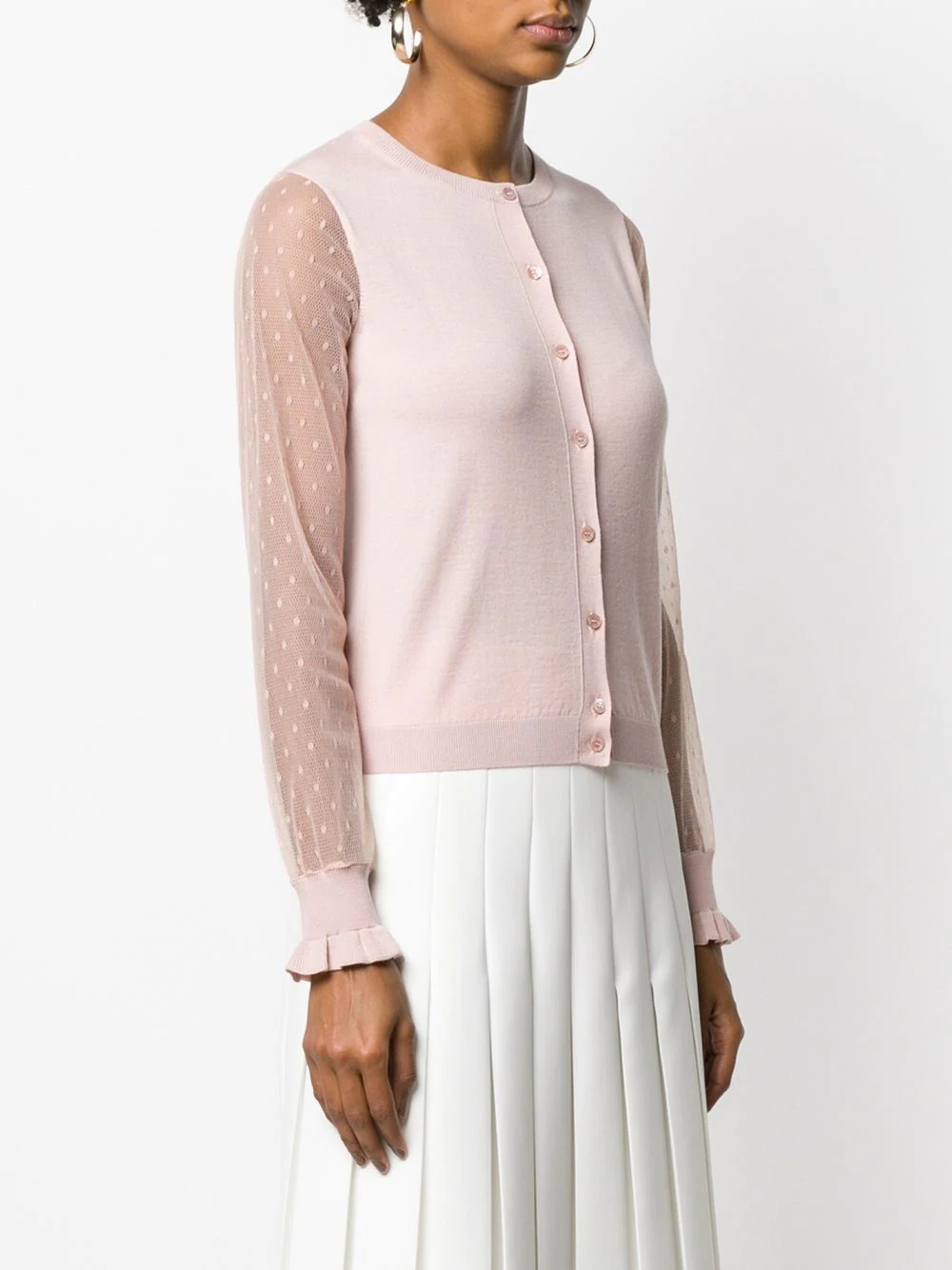 point d'Esprit tulle cardigan - 3