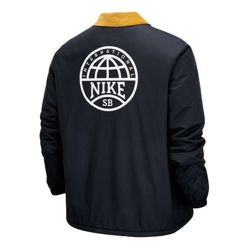 Nike SB Skateboard Logo Casual Sports Skateboard lapel Jacket Black DM0871-010 - 2