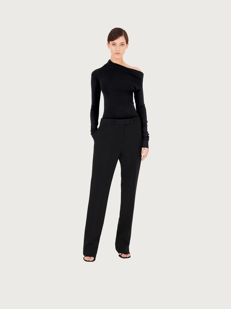 SWEATER WITH ASYMMETRIC COLLAR - 4
