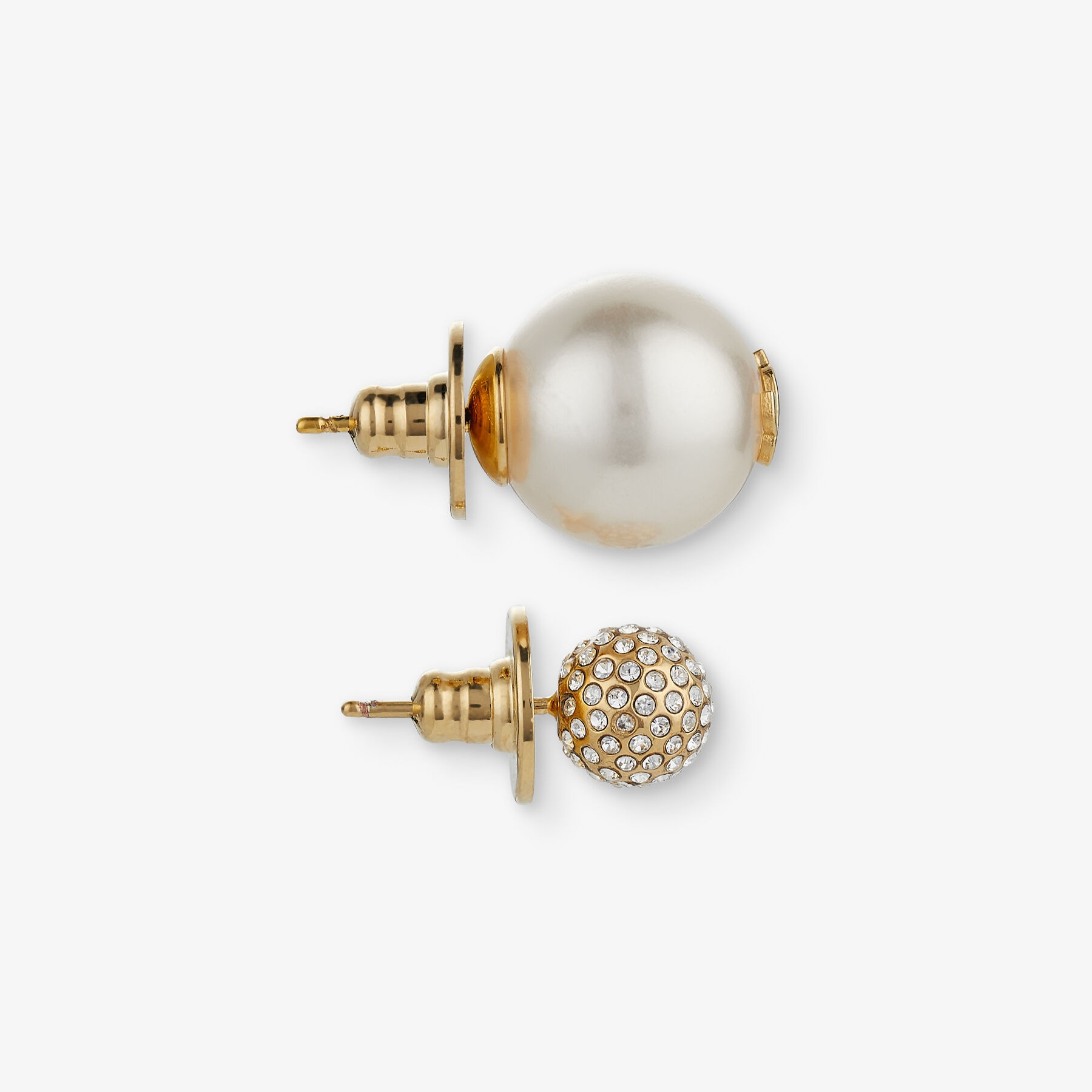 Auri Studs
Gold-Finish Metal Pearl and Crystal Stud Earrings - 3