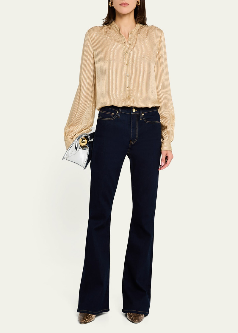 FRAME Stripe Button-Front Blouse outlook