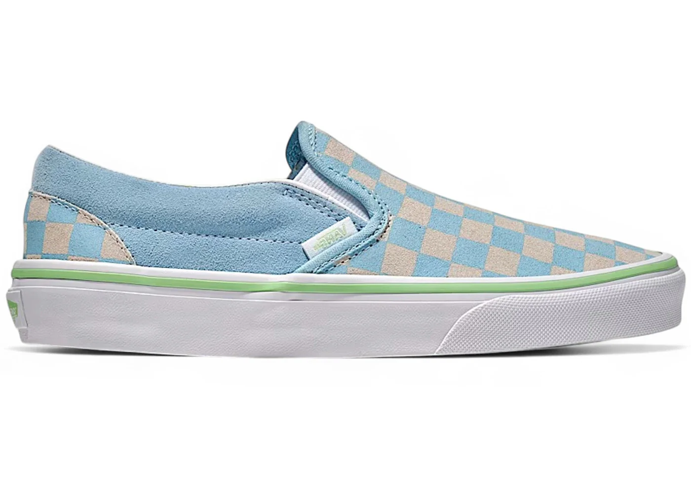 Vans Classic Slip-On Checkerboard Crystal Blue Pink Green - 1