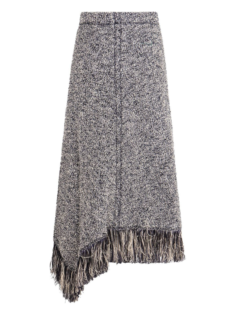 fringed asymmetric skirt - 2