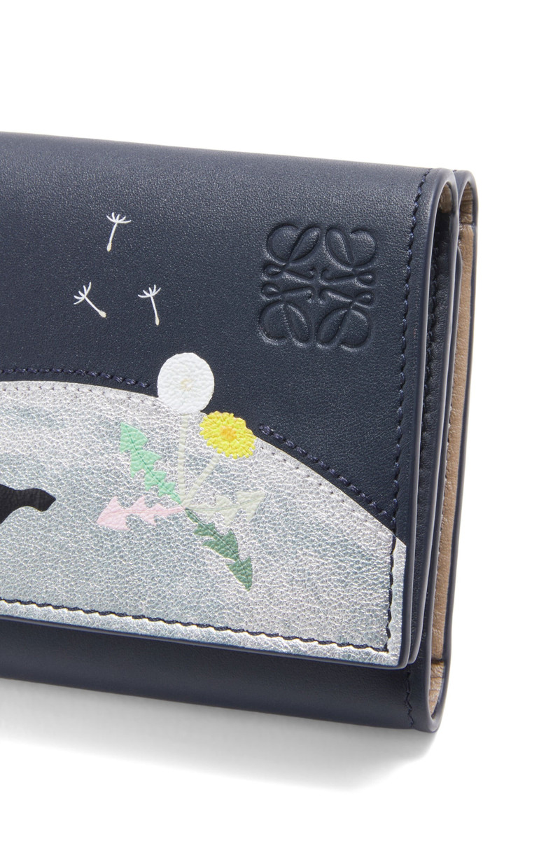 Bunny trifold wallet in nappa calfskin 6