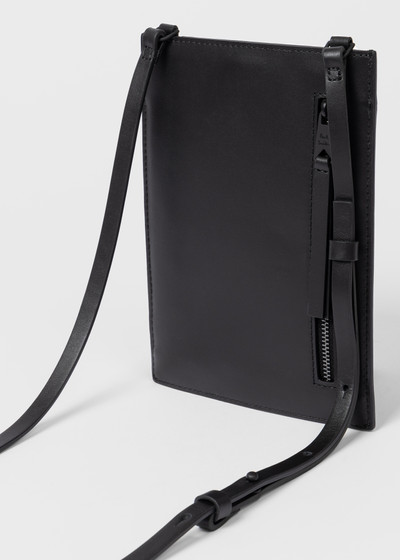 Paul Smith Black Leather 'Signature Stripe Block' Cross-Body Bag outlook