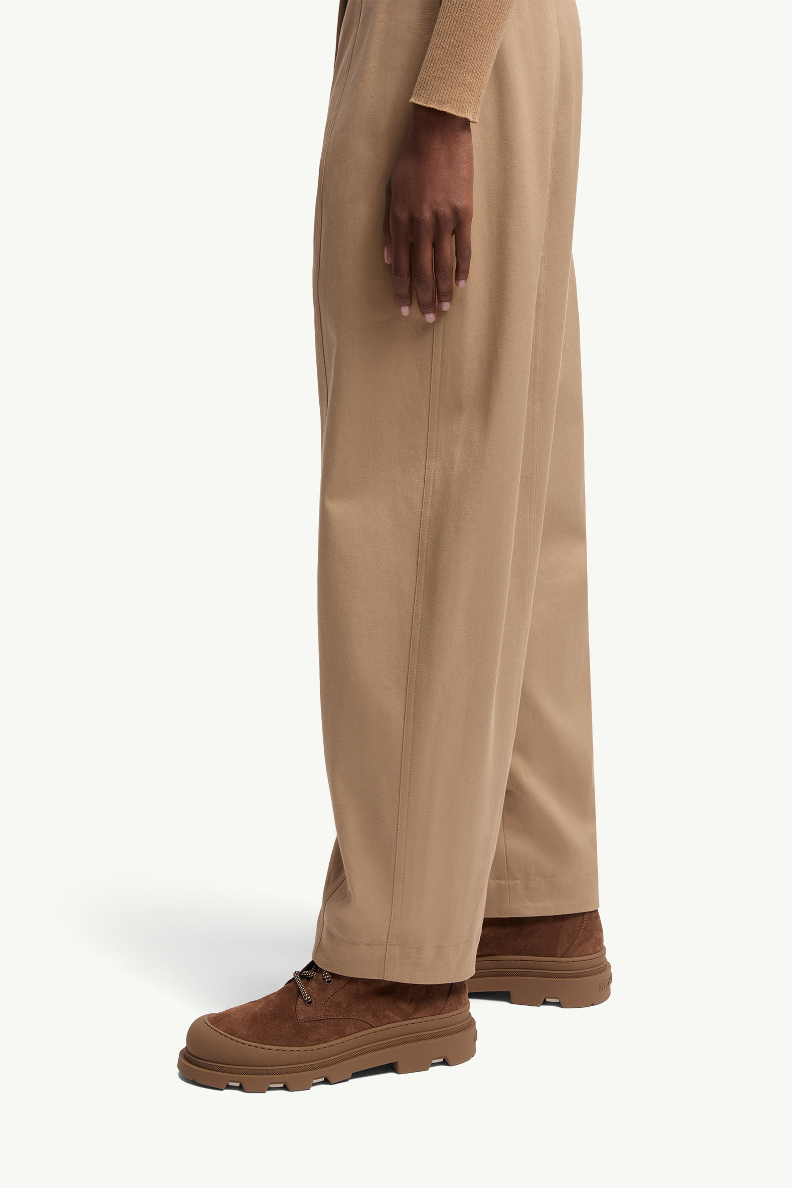 Straight Leg Cotton Gabardine Pants - 4