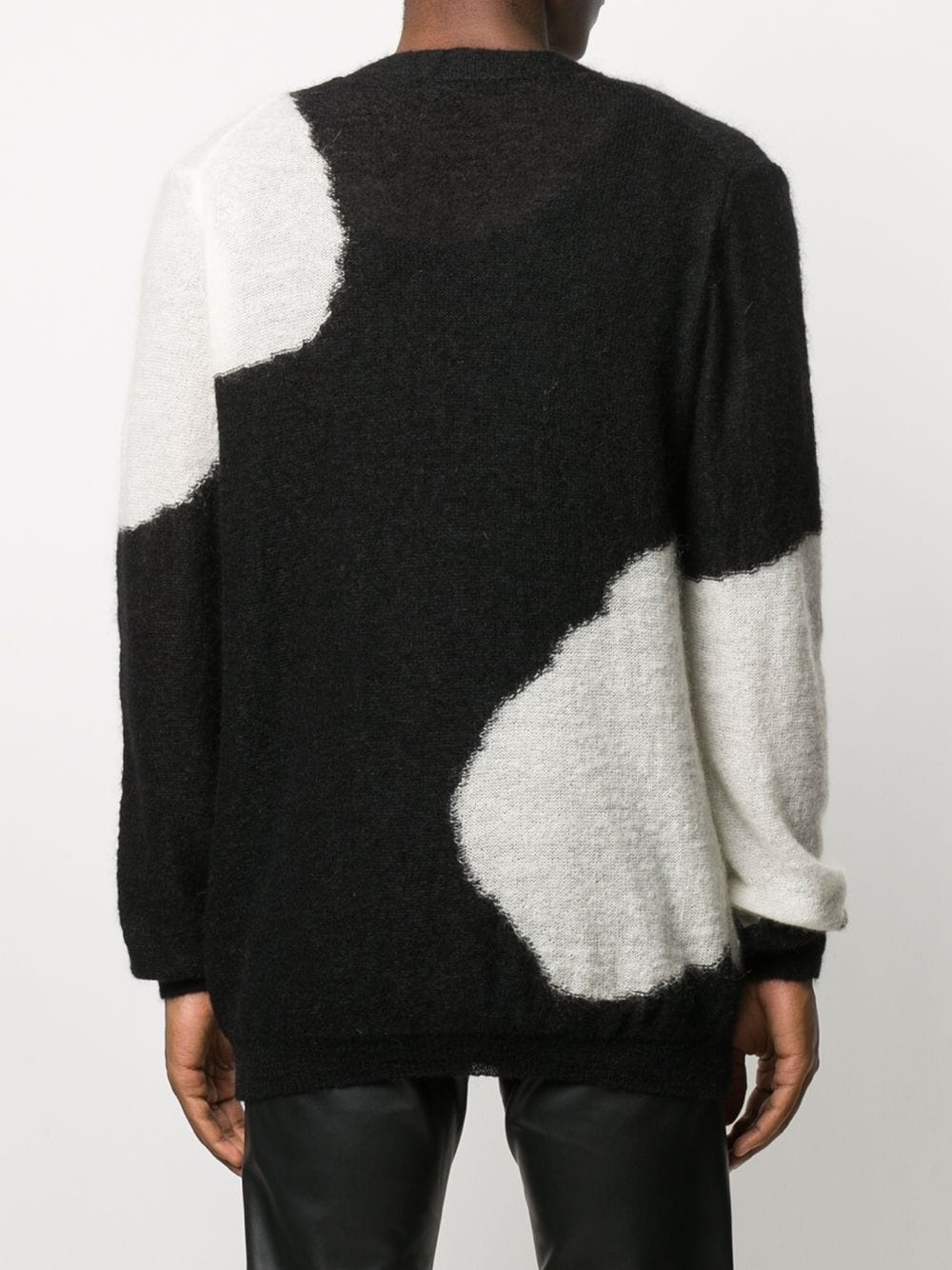 two-tone knitted jumper - 4