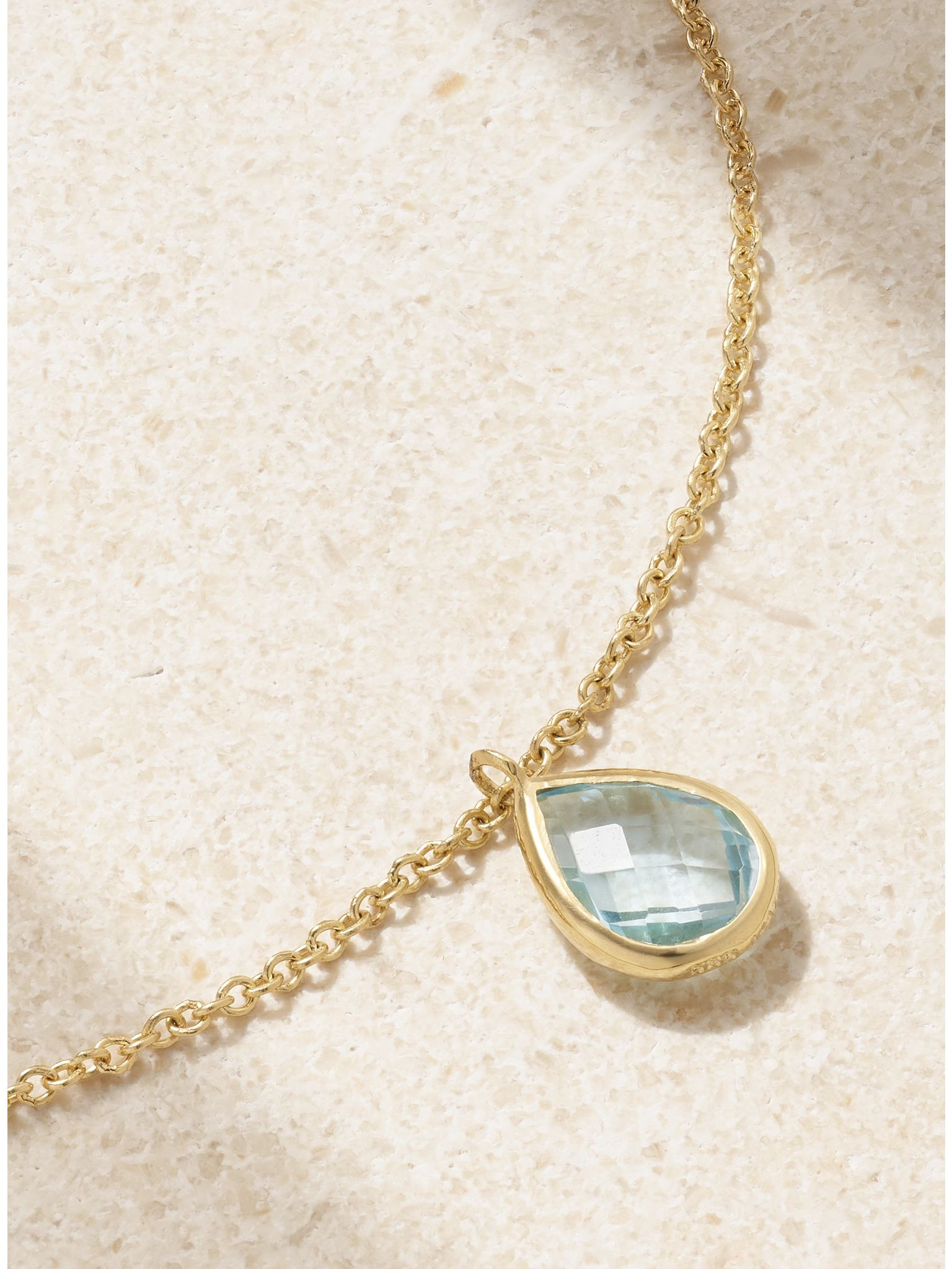14-karat gold topaz anklet Gold - 4