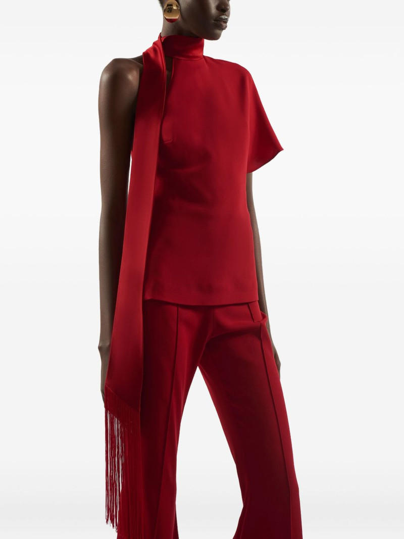 Absinthe fringed one-shoulder blouse 4