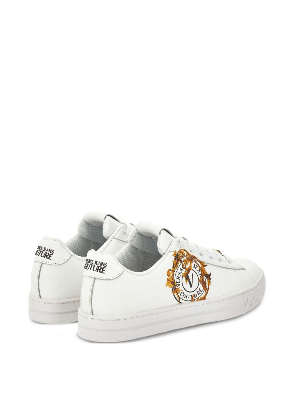Barocco print-detail sneakers - 3