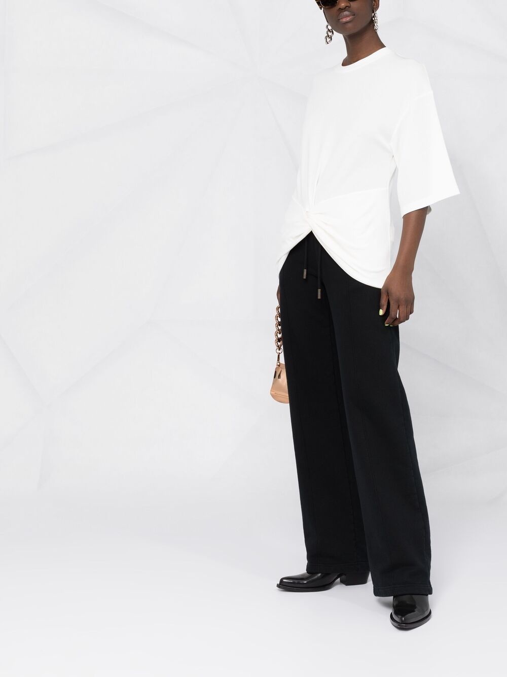 ruched crew-neck T-shirt - 6