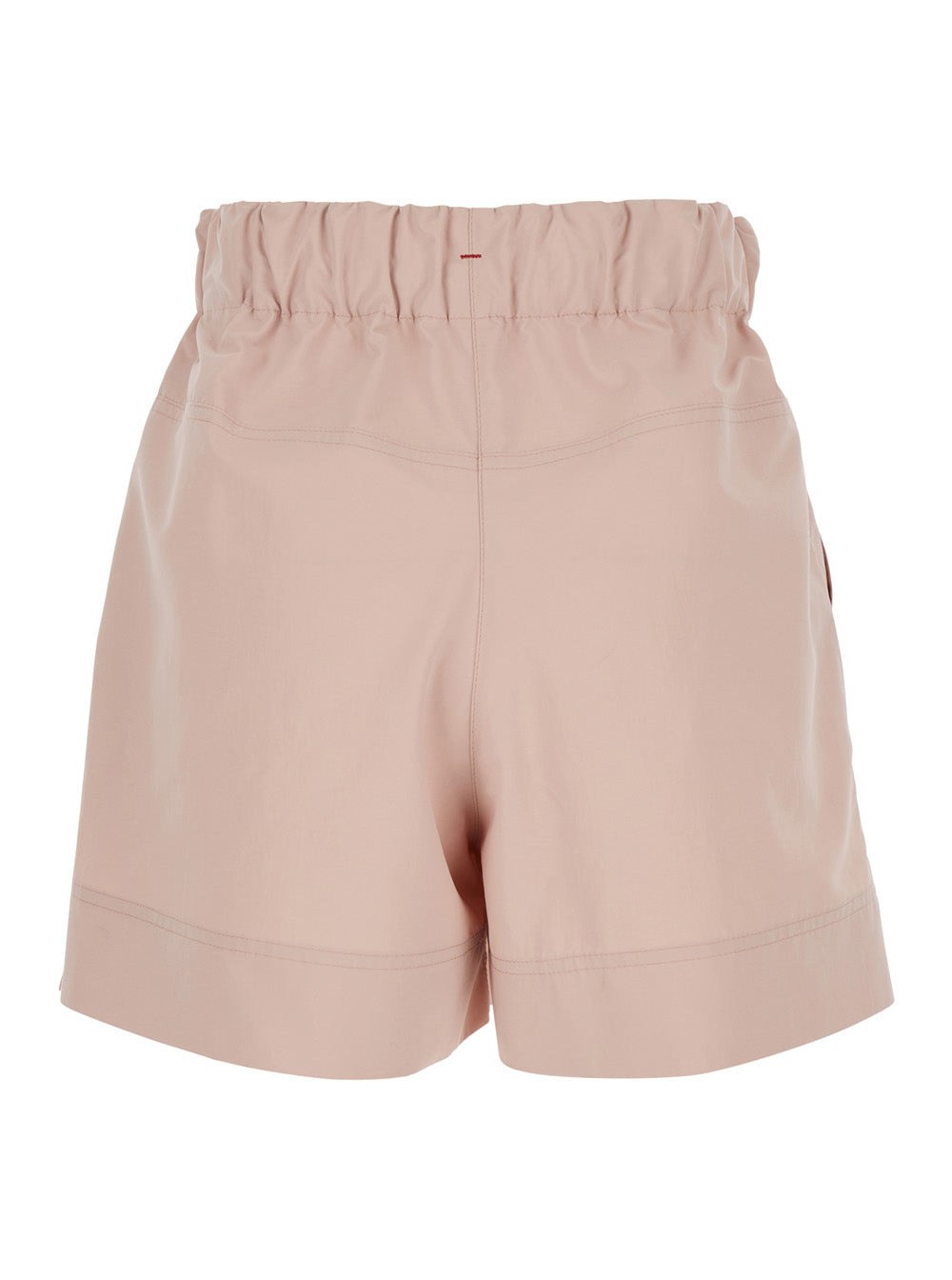 Moncler Grenoble Women Pink Shorts With Elastic Drawstring Elastic Waist And Logo Embroidery On The  - 2