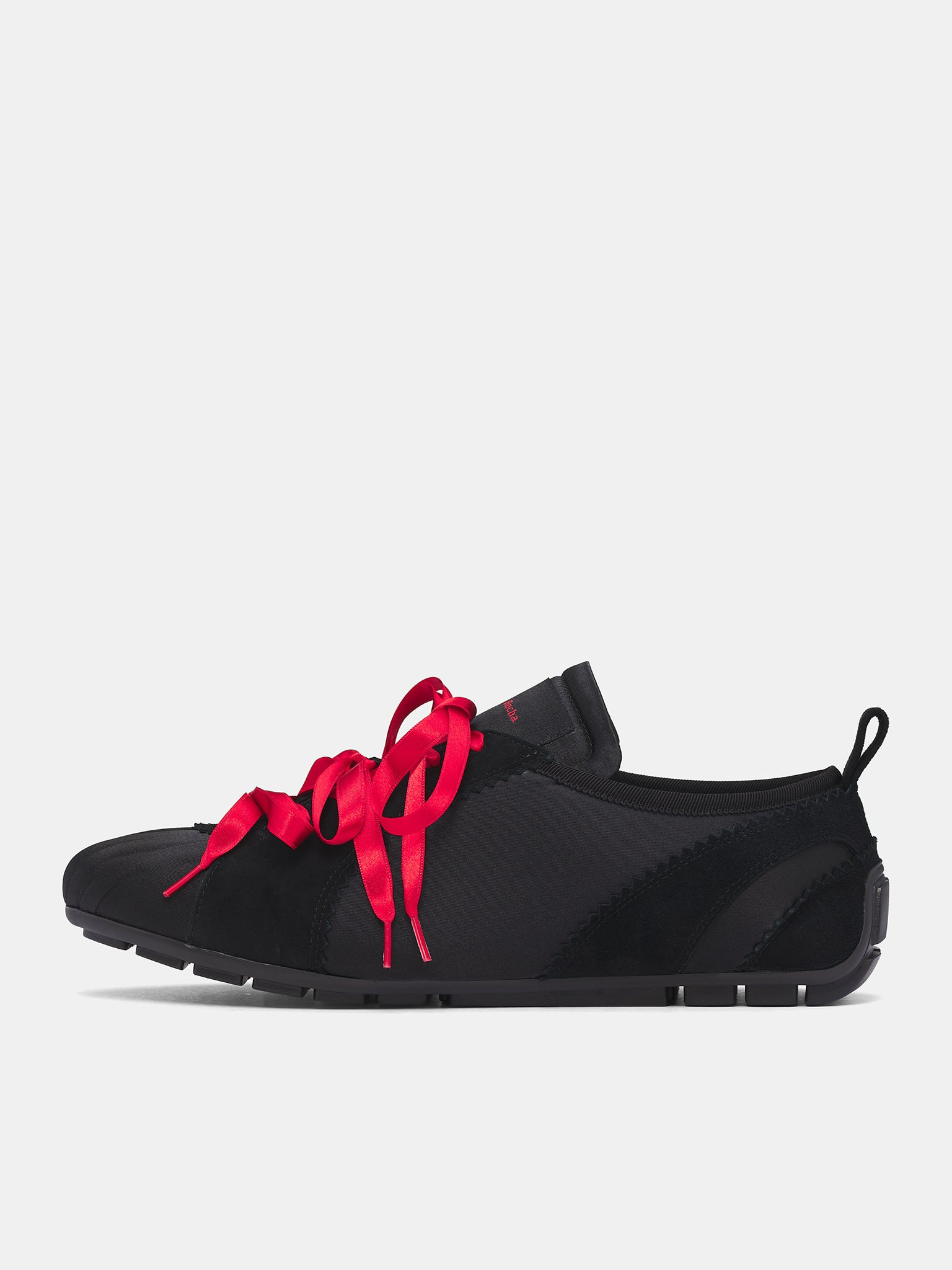 Black Suede Ballerina Grip Trainers - 3