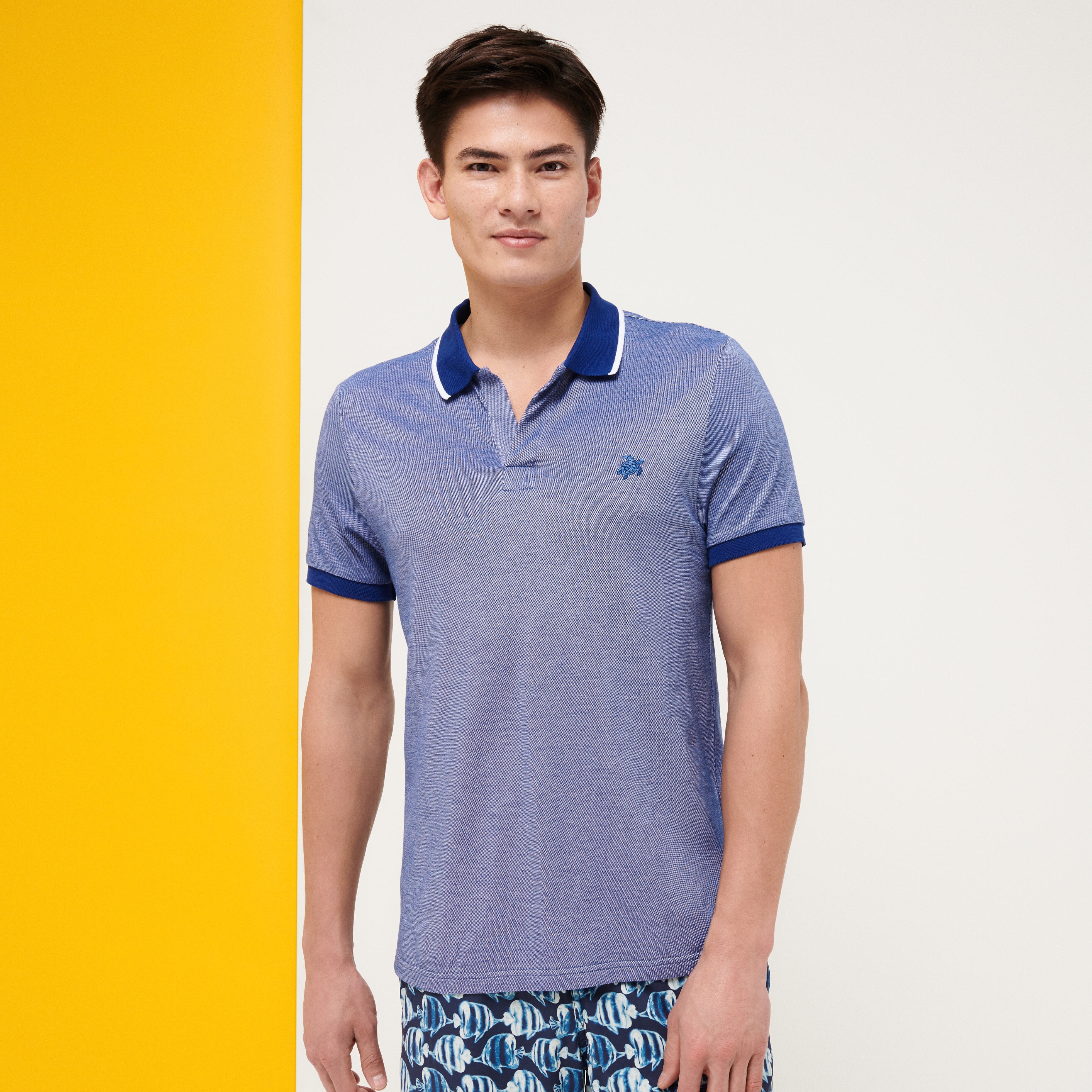 Men Changing Cotton Pique Polo Shirt Solid - 3
