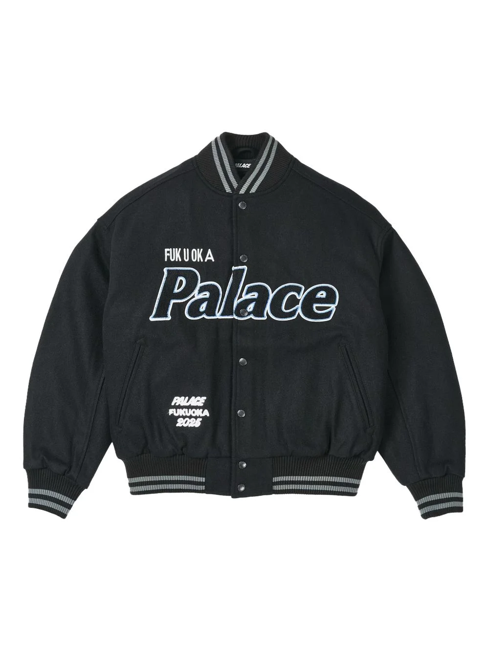logo-patch bomber jacket - 1