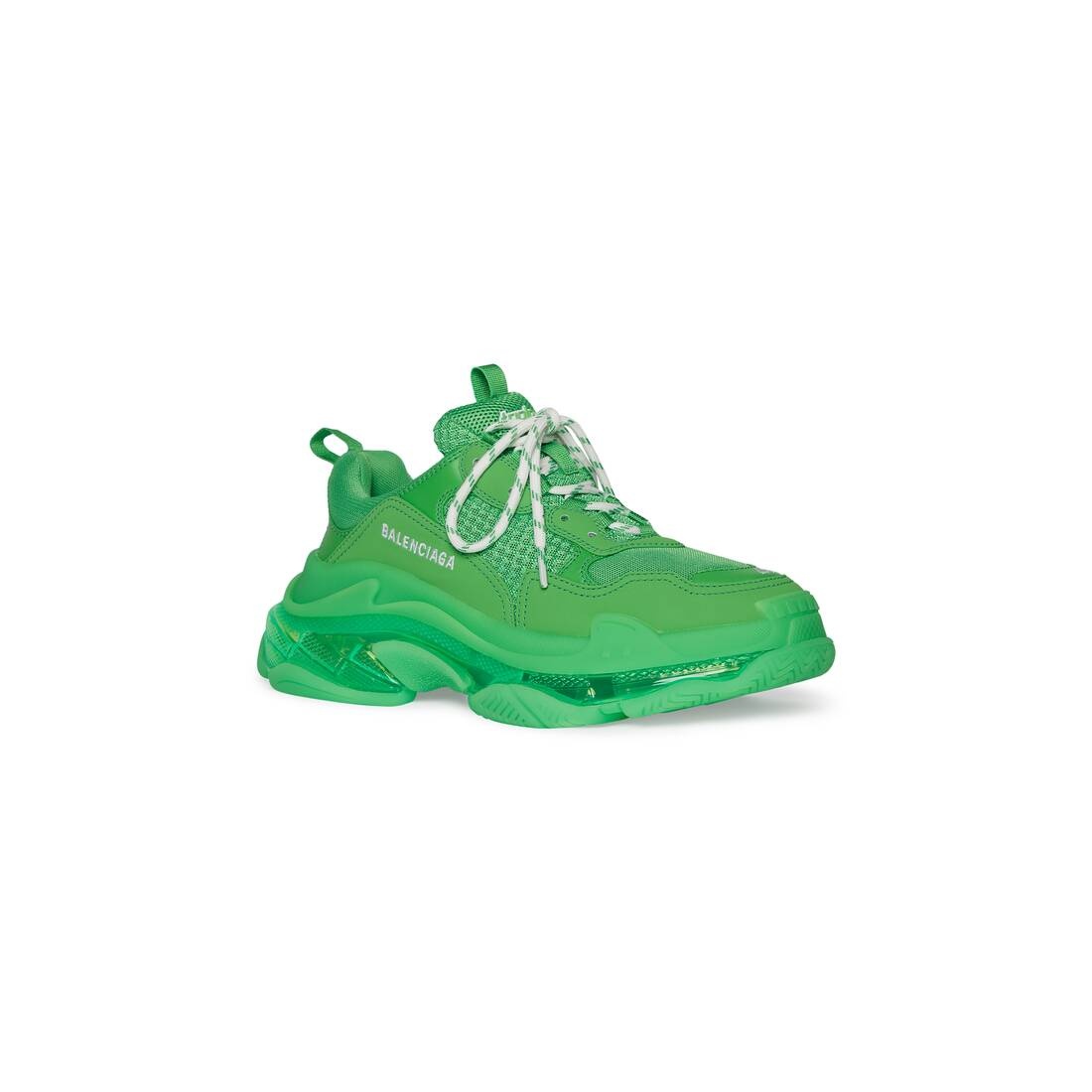 Men's Triple S Sneaker Clear Sole in Fluo Green - 2