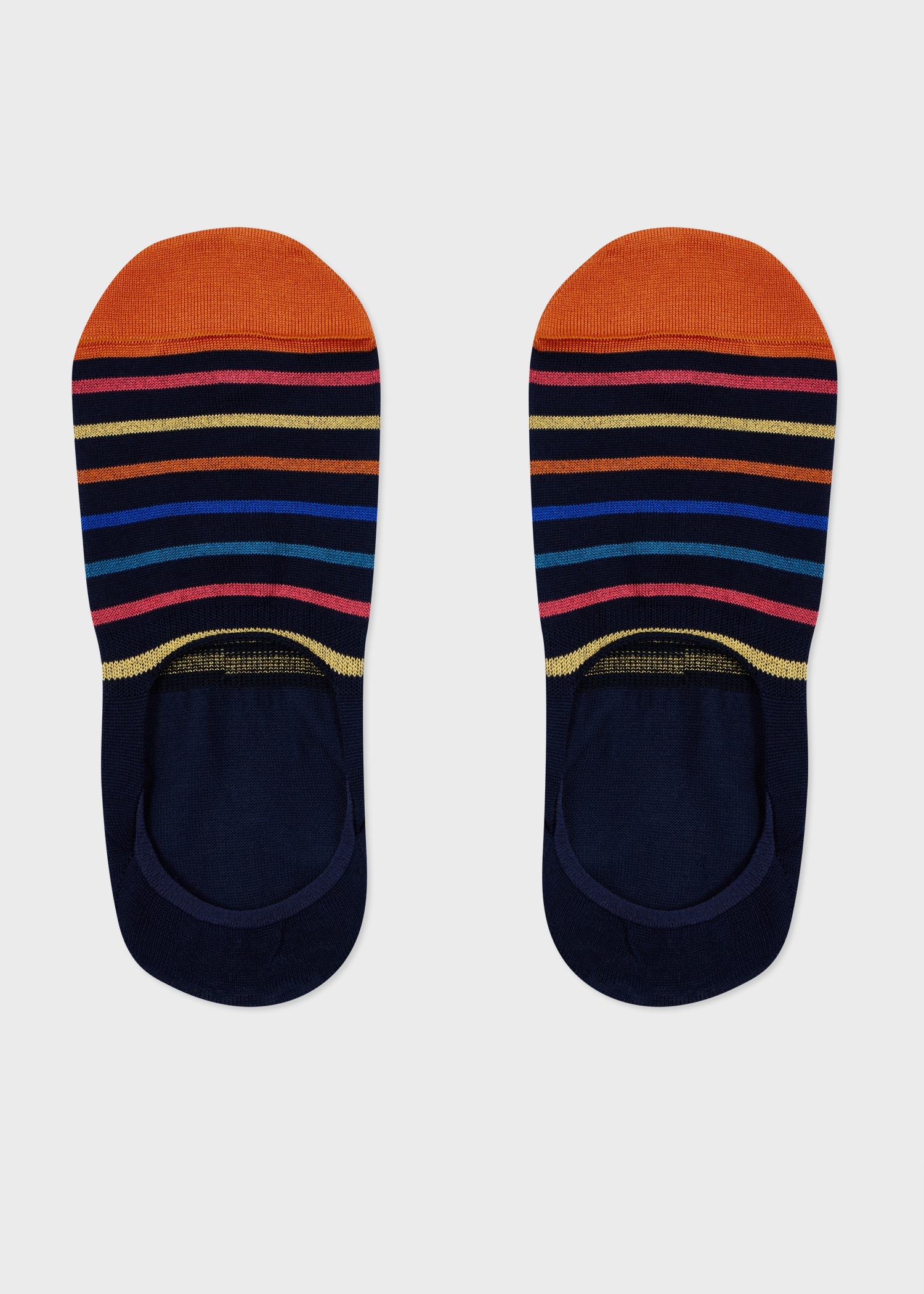 Navy Stripe Loafer Socks - 2