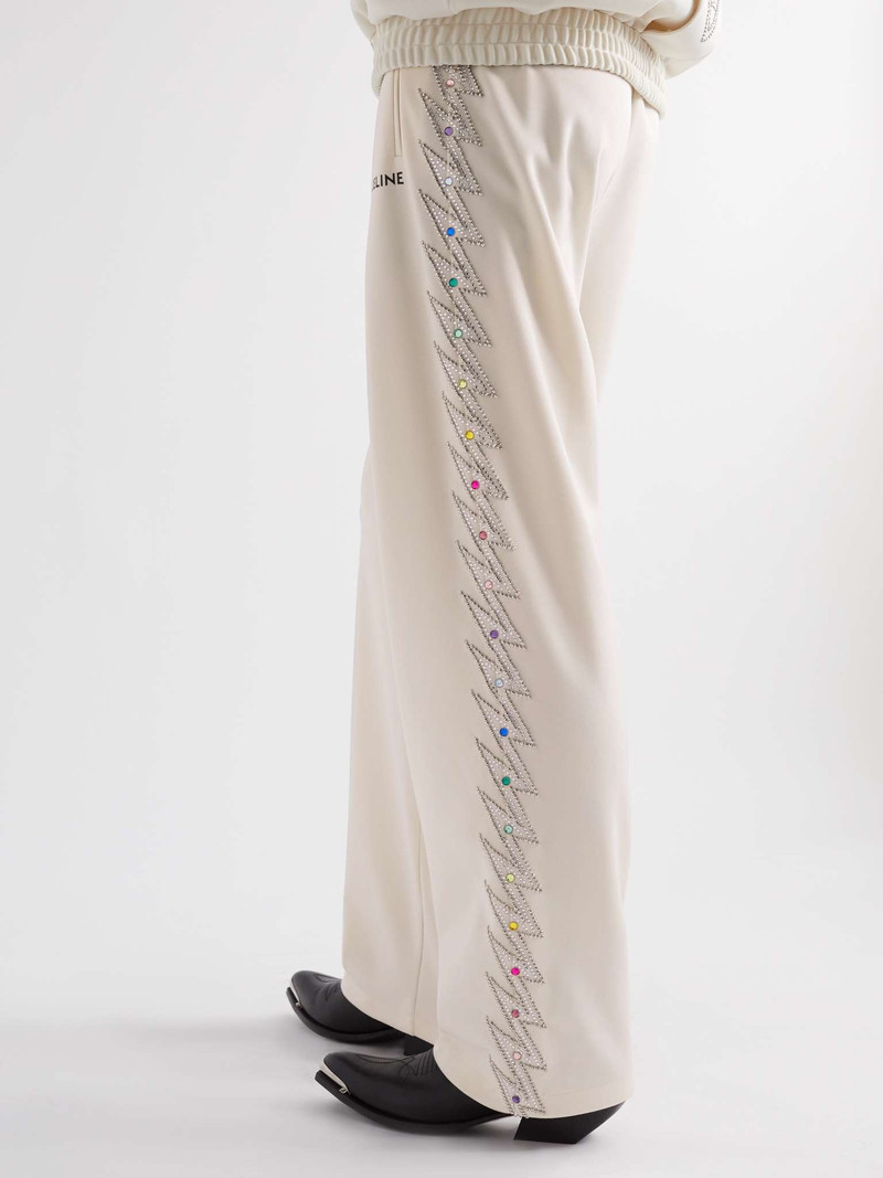 Straight-Leg Embellished Jersey Track Pants 4