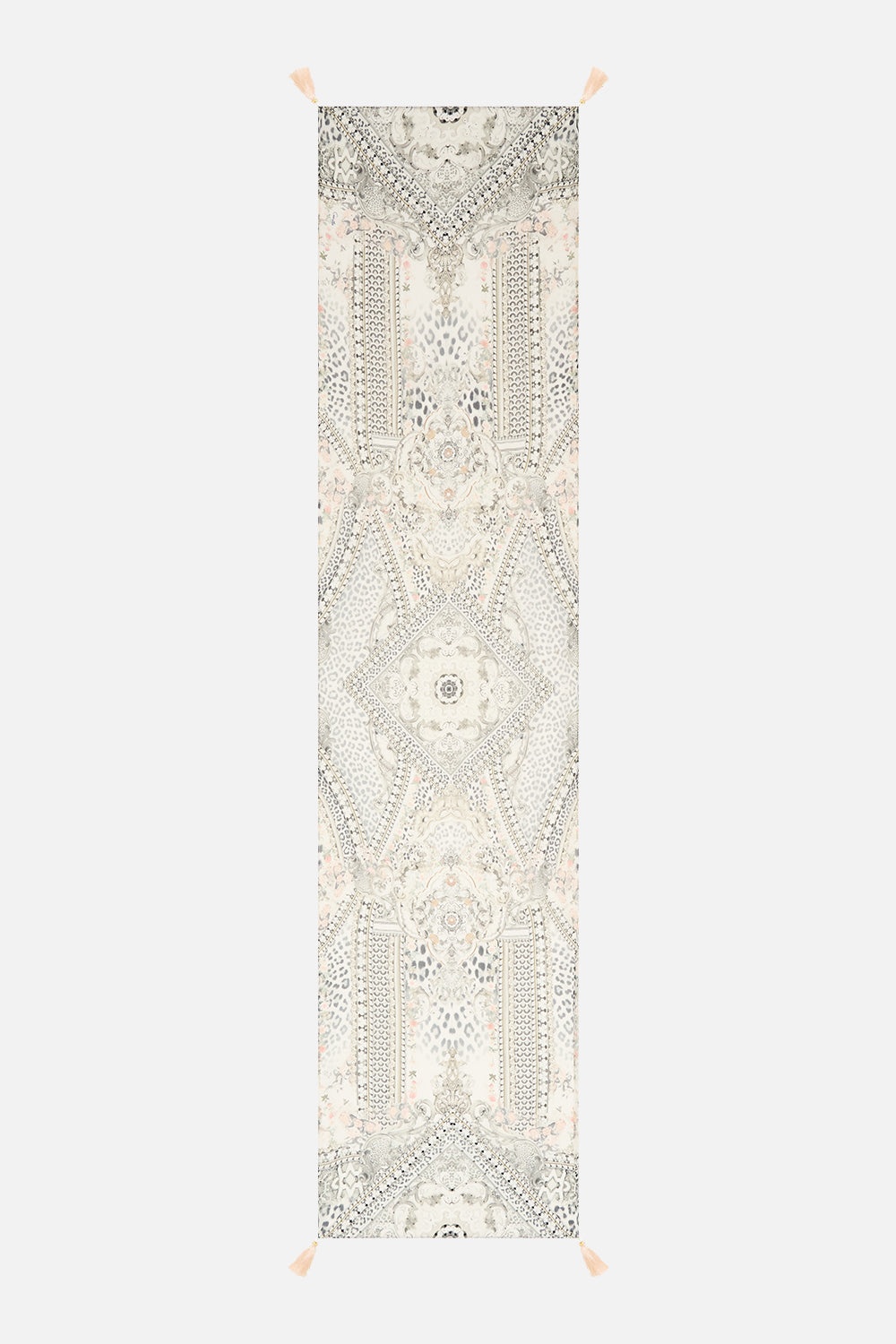 LONG SILK CRINKLE CHIFFON SCARF - 2