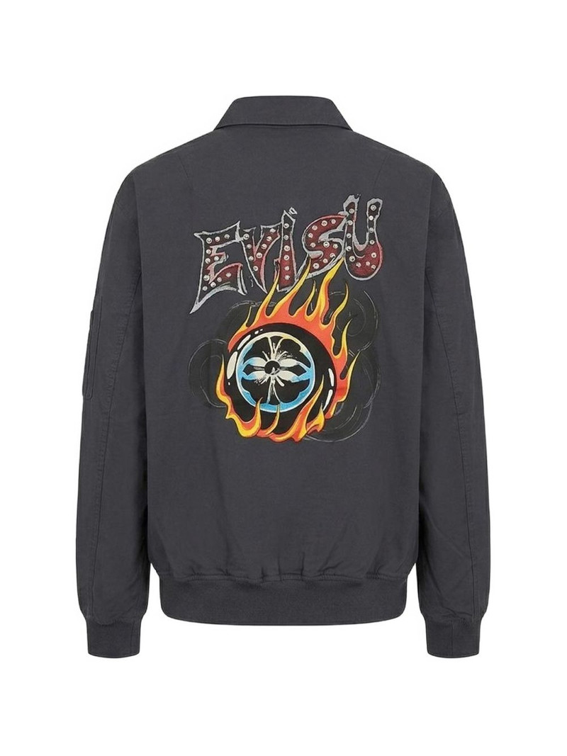 EVISU Metal Studs graphic-print bomber jacket outlook