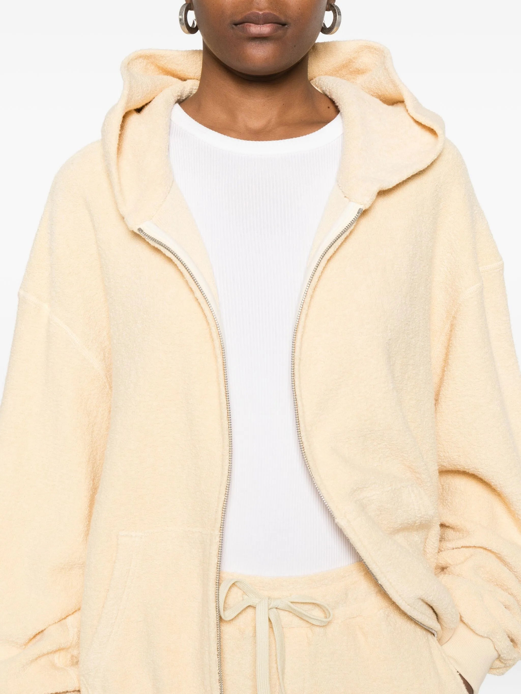 zip-up cotton hoodie - 5