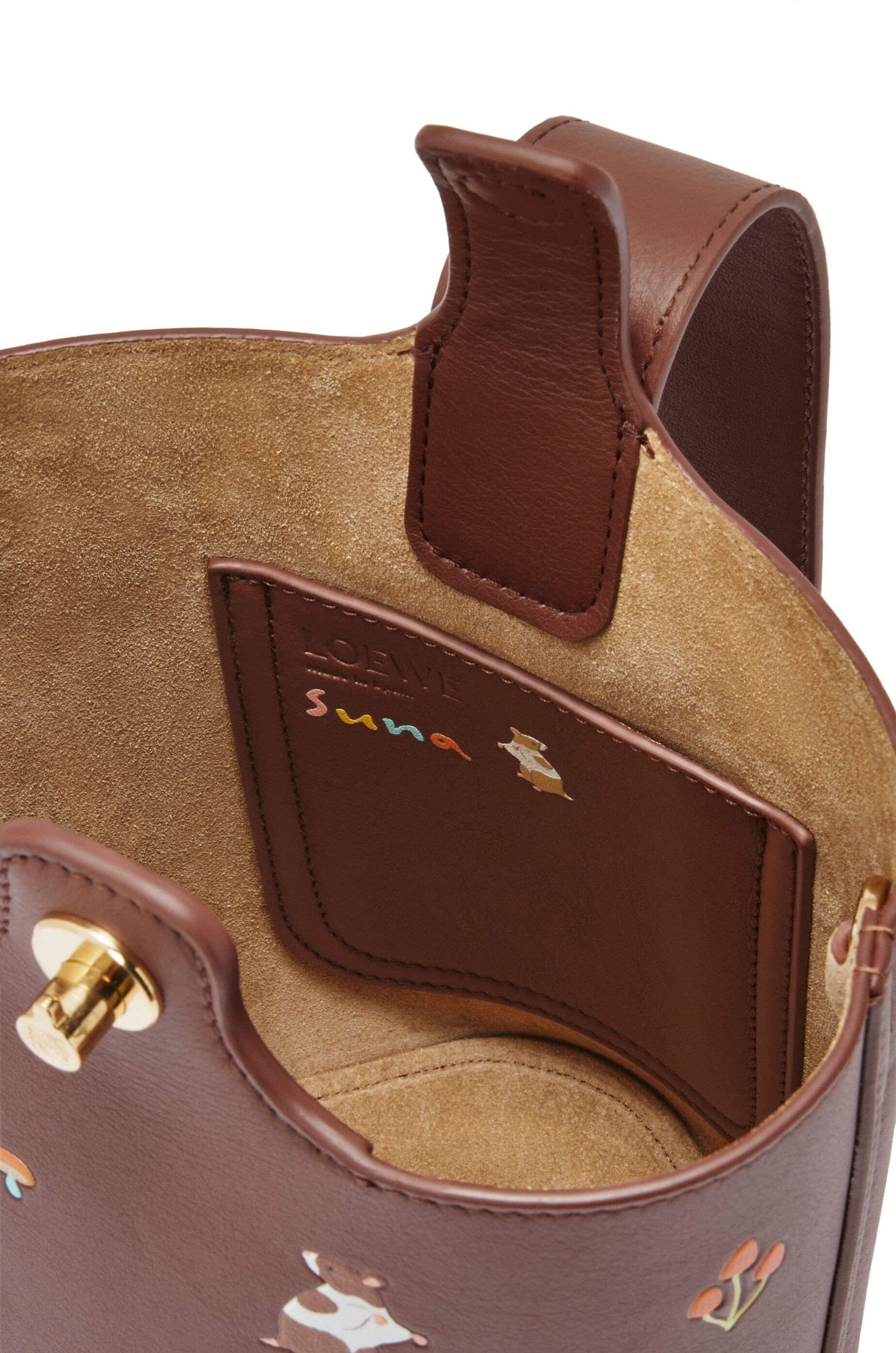 Hamster mini Pebble bucket in nappa calfskin - 7