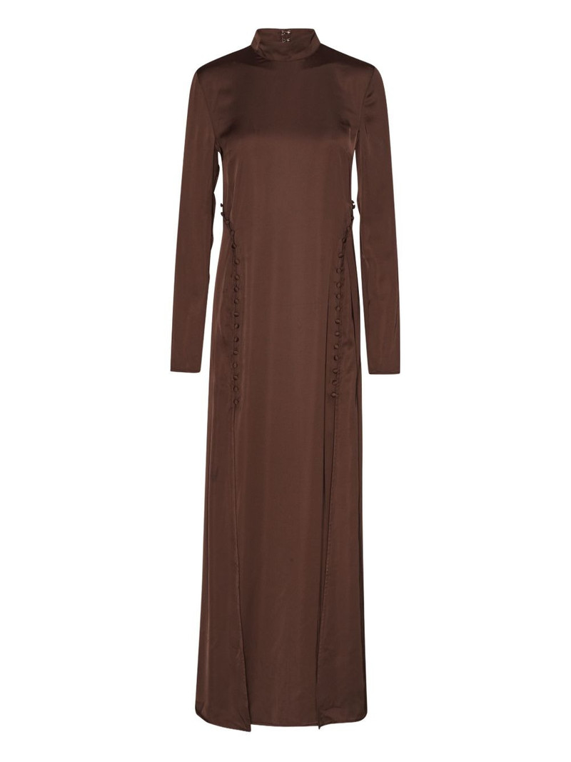 satin long-sleeve maxi dress 1