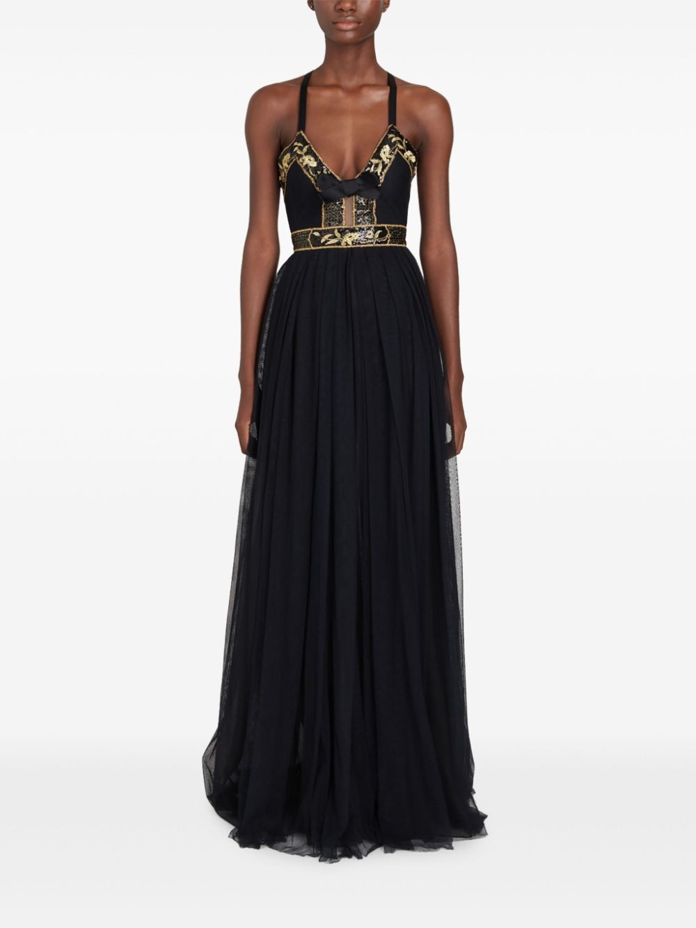 embroidered tulle dress - 2