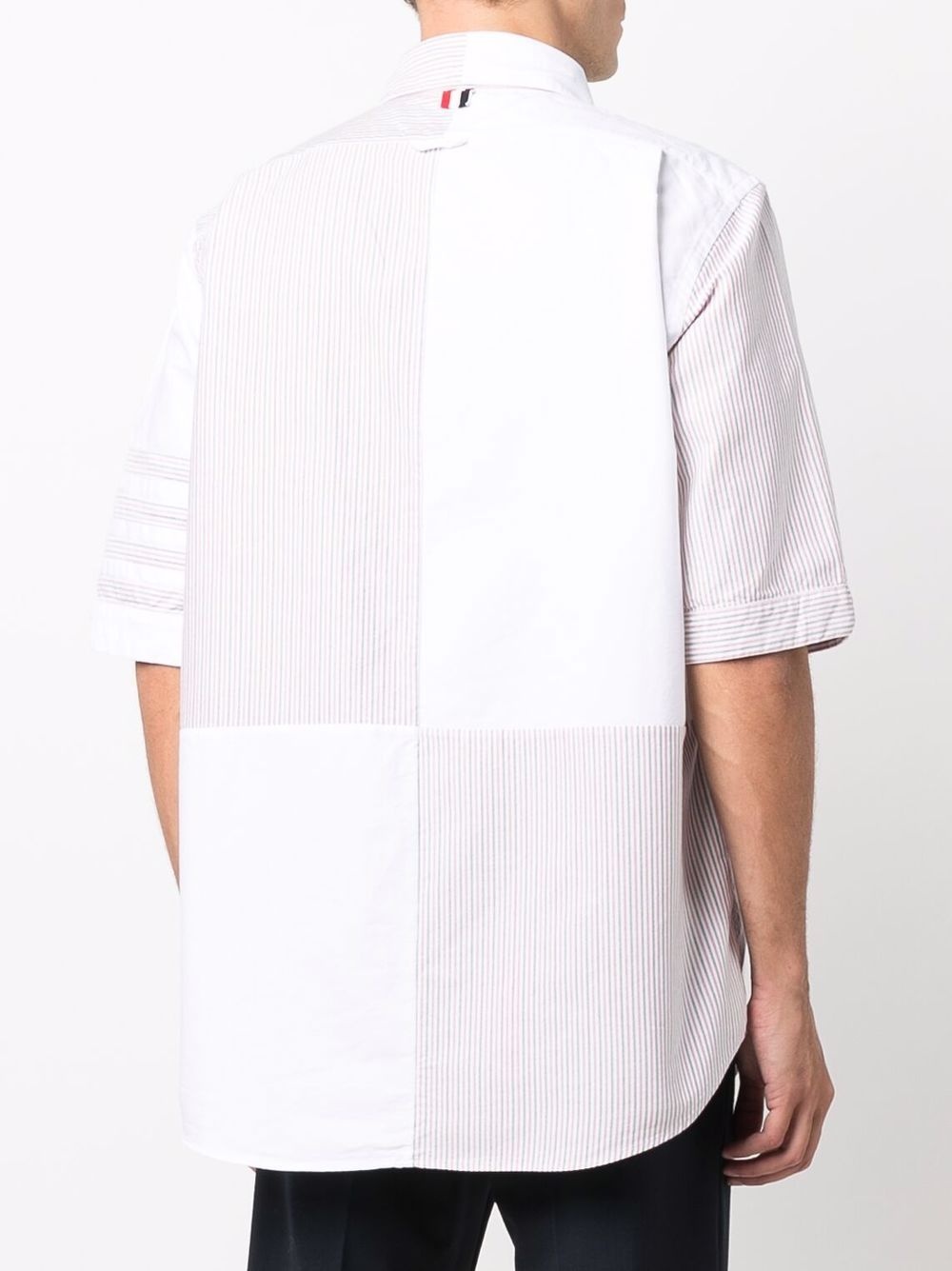 panelled four-bar shirt - 4