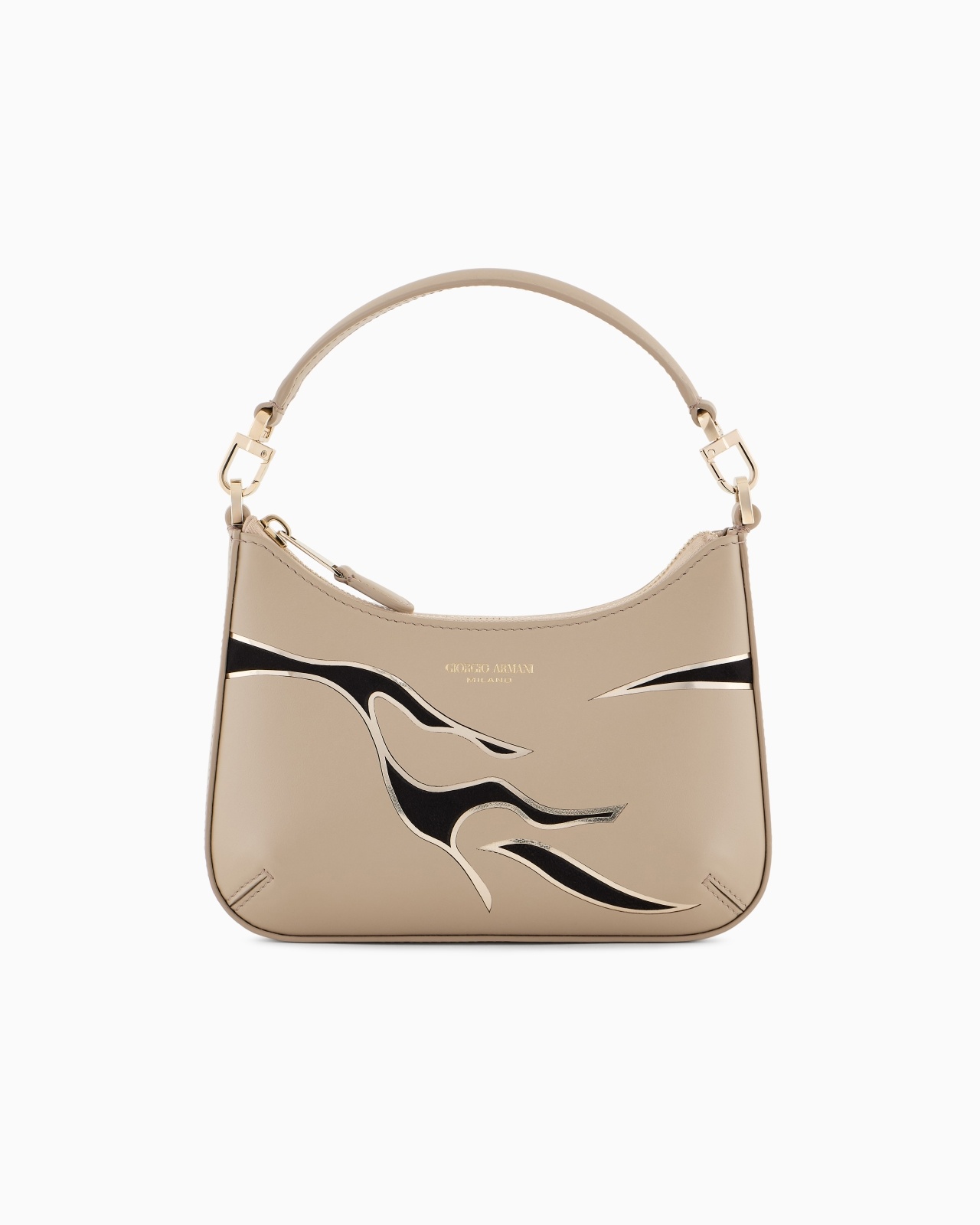 LA PRIMA MINI LEATHER HANDBAG WITH ANIMAL-PRINT DETAIL - 1