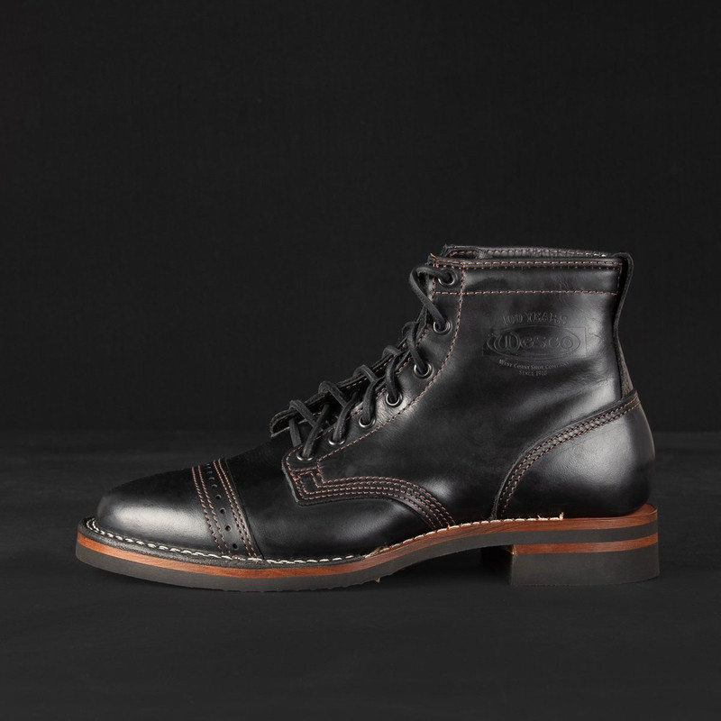 Iron Heart IHWE-ALEX-BLK Iron Heart Int'l x Wesco® - 7" Tie Domain Toe Cap Boot - Black outlook