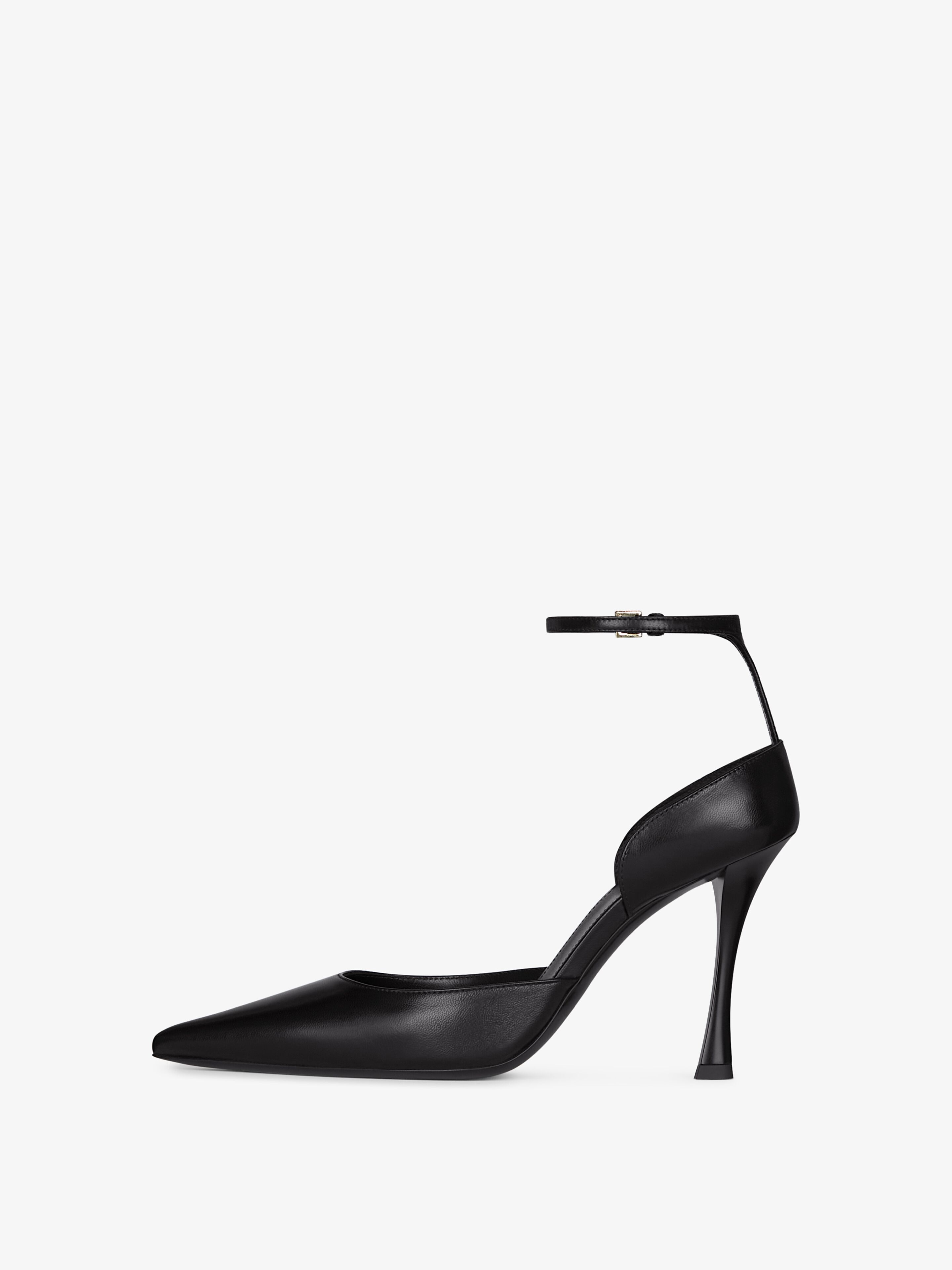 SHOW PUMPS IN LEATHER WITH STOCKINGS - 4