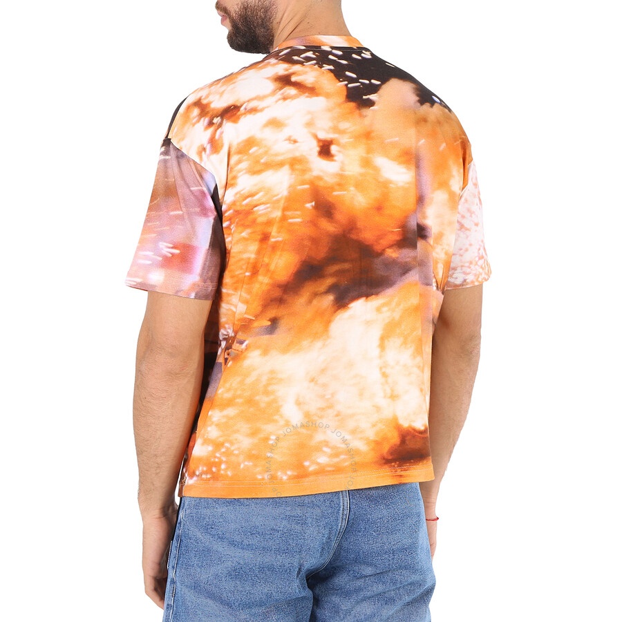 424 Men's Explosion Print Short Sleeve Cotton T-shirt - 4
