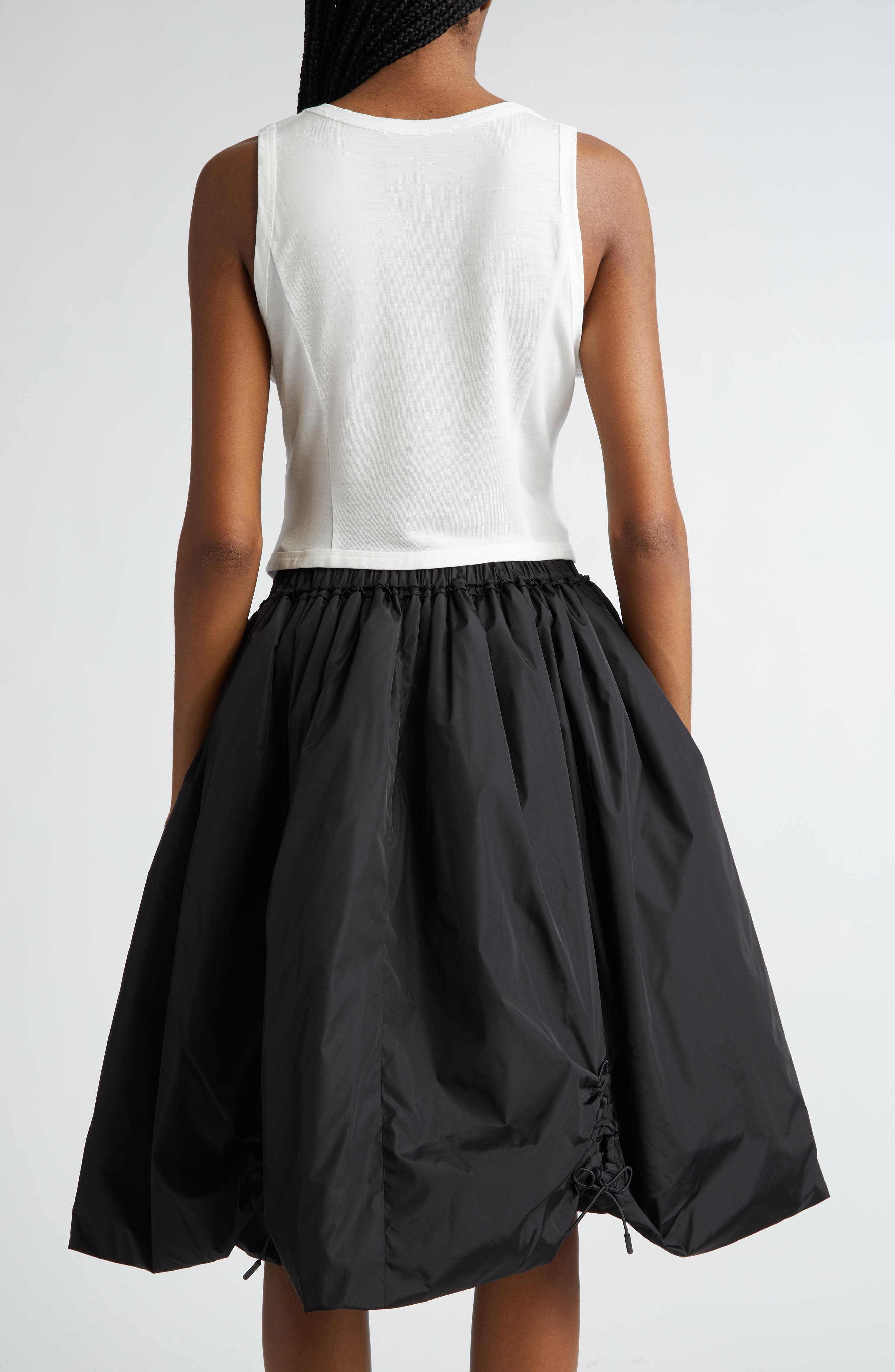 Simone Rocha Easy Bow Tails Cotton Tank in Ivory at Nordstrom - 3
