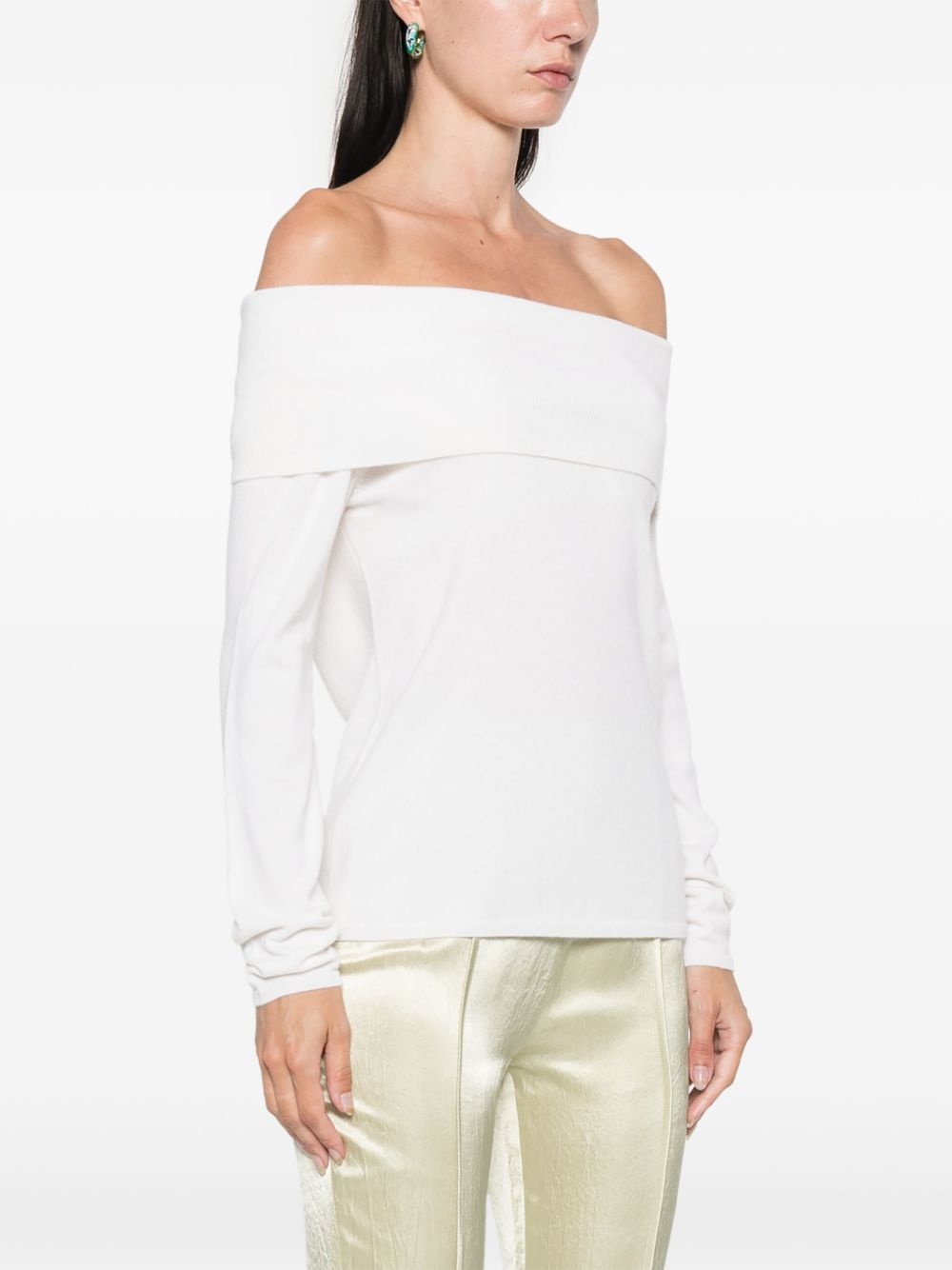 off-shoulder sweater - 3