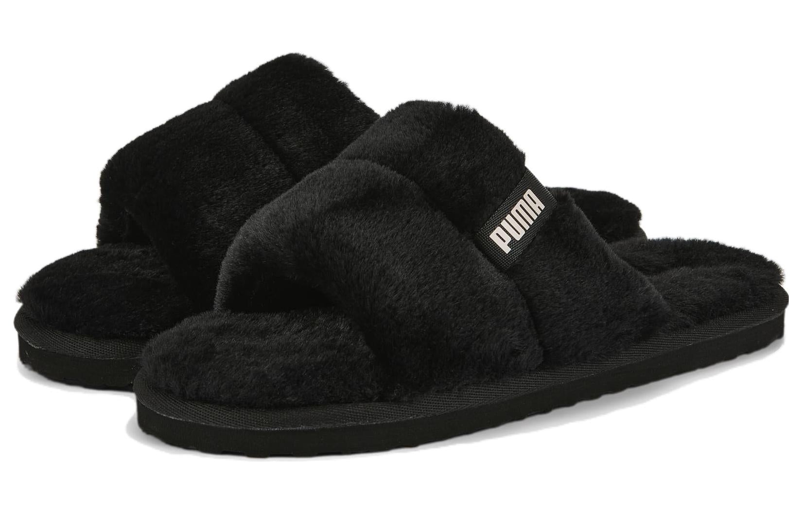 (WMNS) PUMA Fluff Solo 'Black' 387521-01 - 3