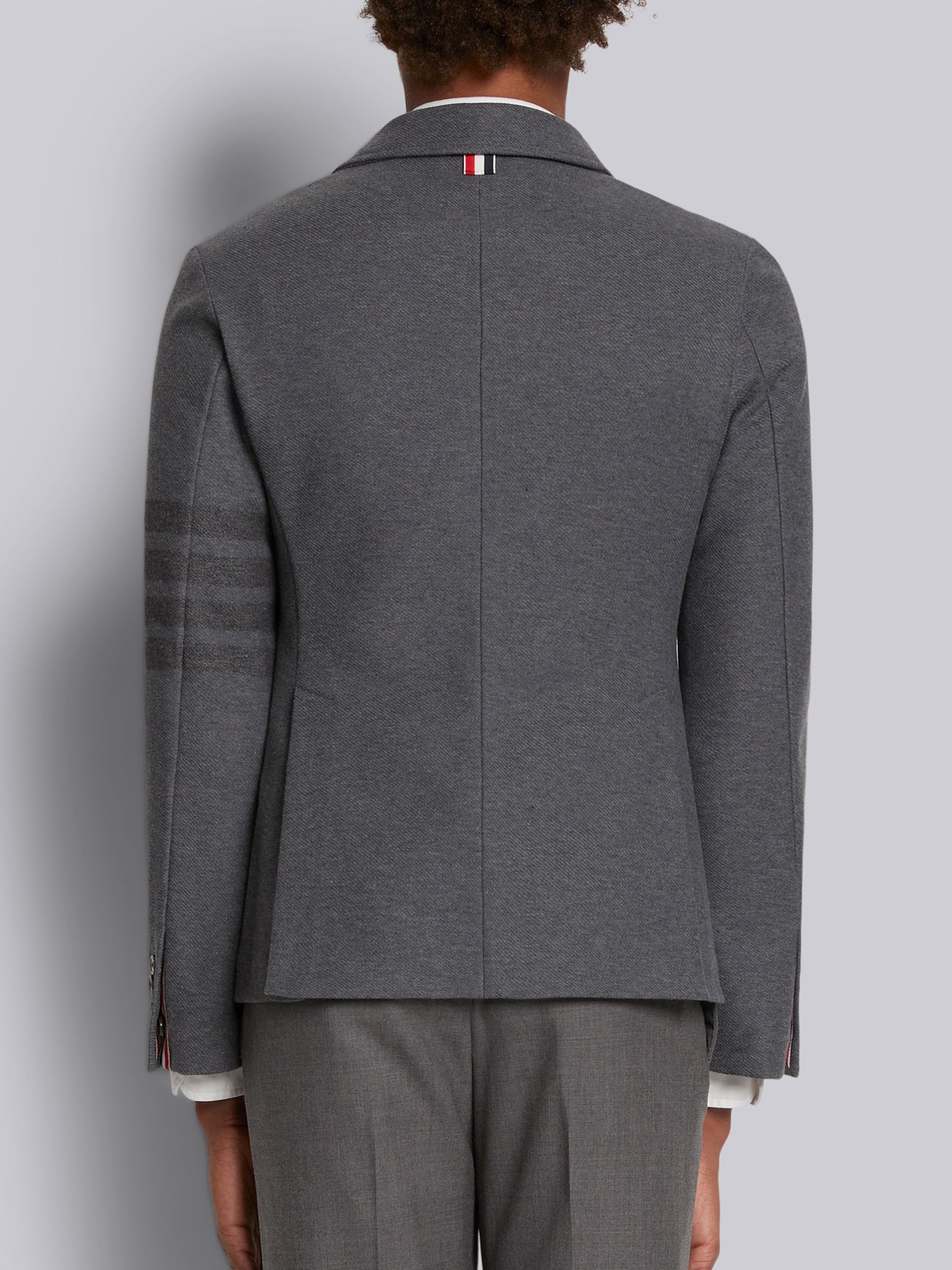 Medium Grey Double Face Tech Twill 4-Bar Sport Coat - 2