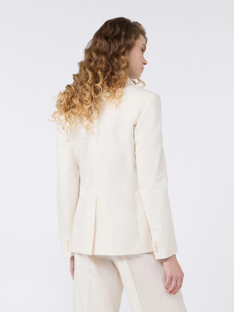 ORCHE Linen and cotton canvas blazer - ECRU 4