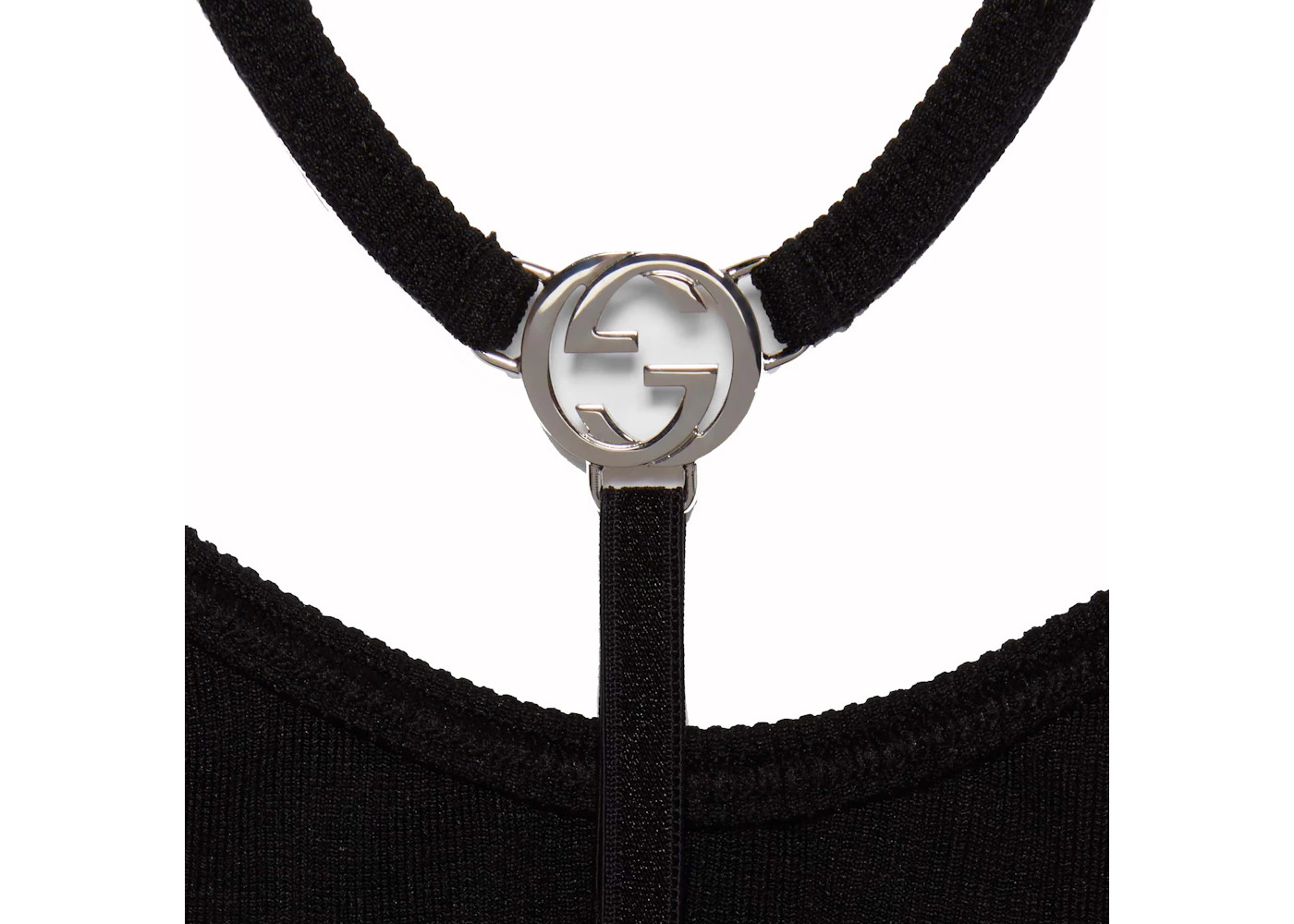Gucci Nylon Jersey Crop Top Black - 2