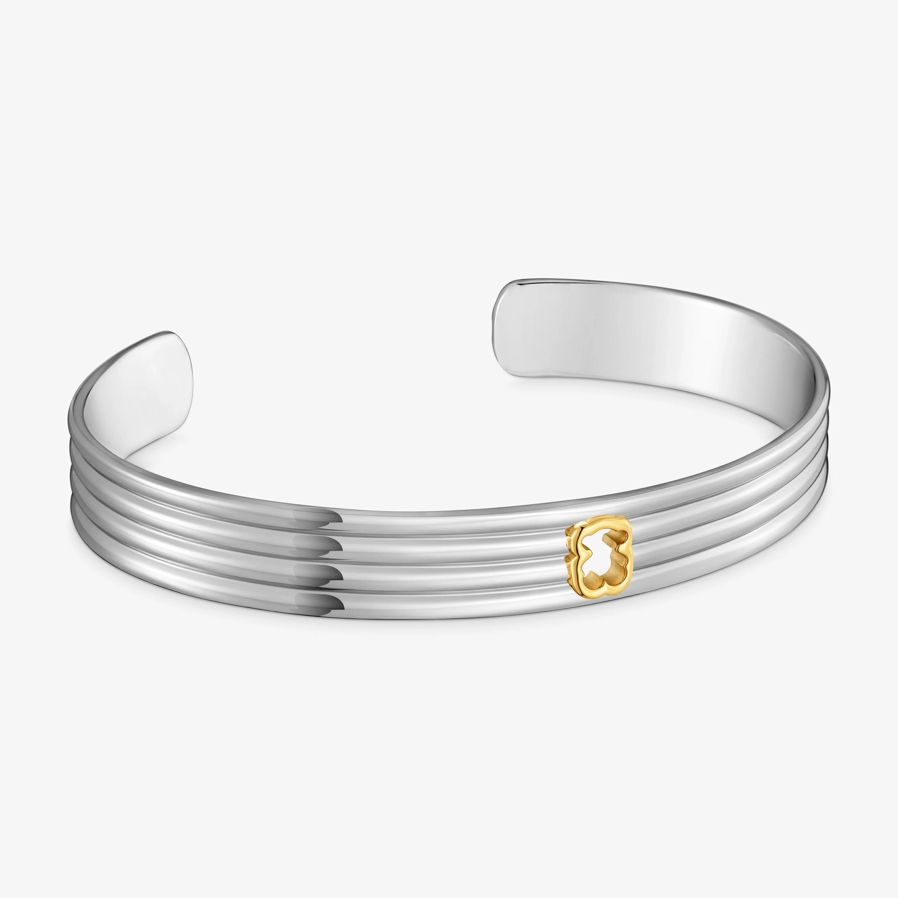 9-mm steel Bangle with two-tone bear TOUS Galia - 1