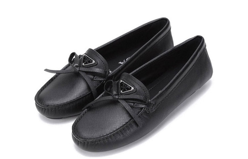 (WMNS) PRADA Saffiano Leather Driving Loafers 'Black' 1DD071_053_F0002_F_005 3