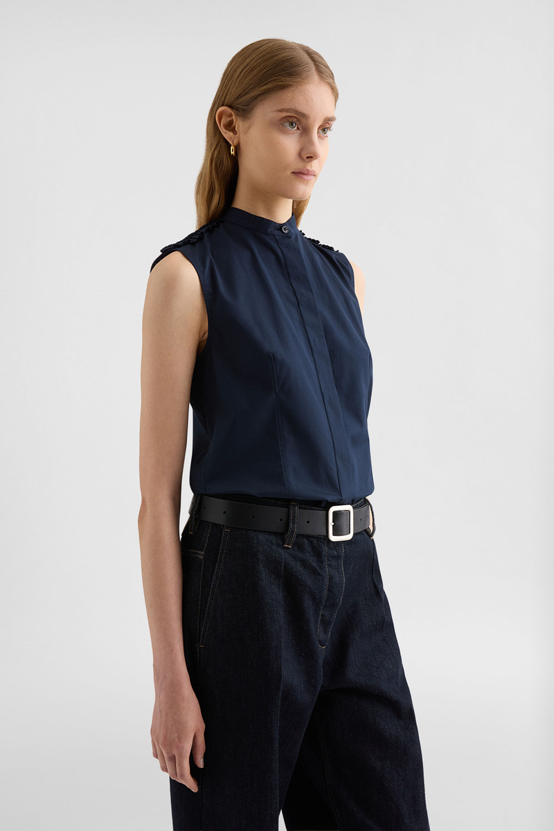 Cotton Poplin Ruffle Shirt 3