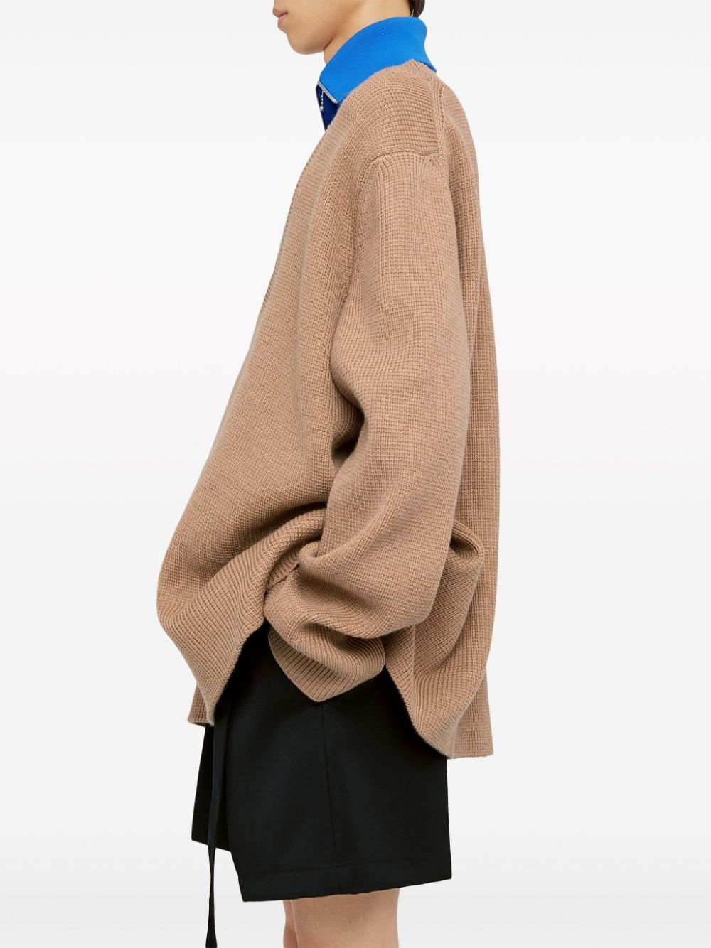 layered-design wool-blend jumper - 4