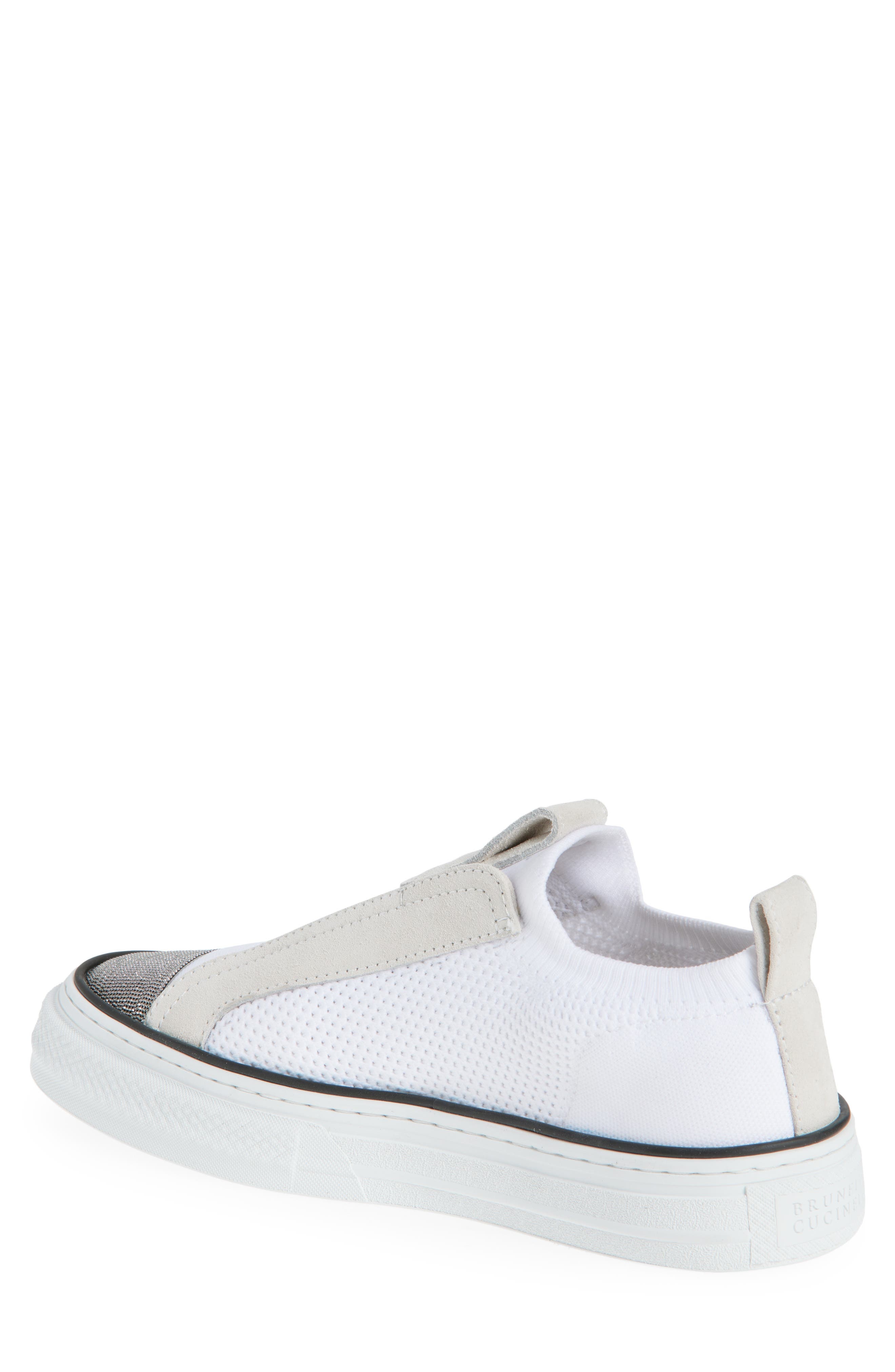 Brunello Cucinelli Slip-On Sneaker in C001 Bianco at Nordstrom - 2