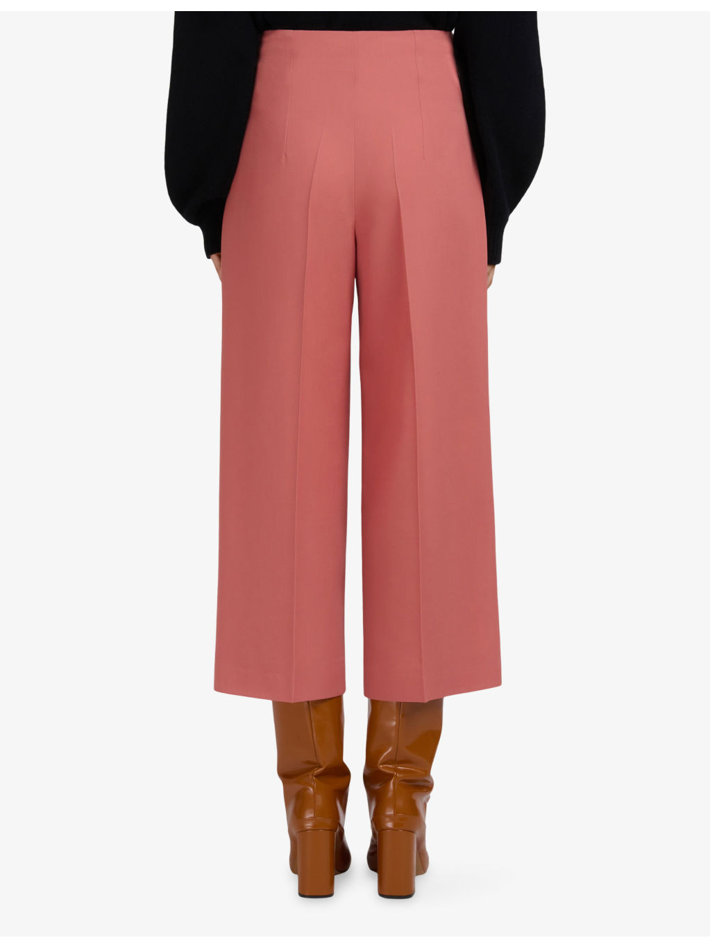 Flared-Leg Cropped Wool Trousers - 4